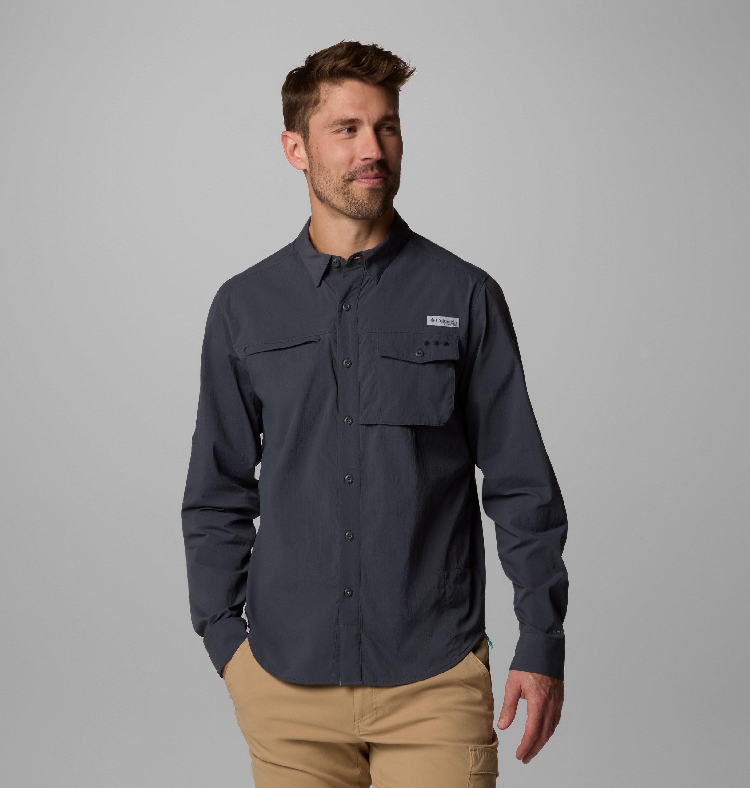 herre pfg wild cast langermet skjorte