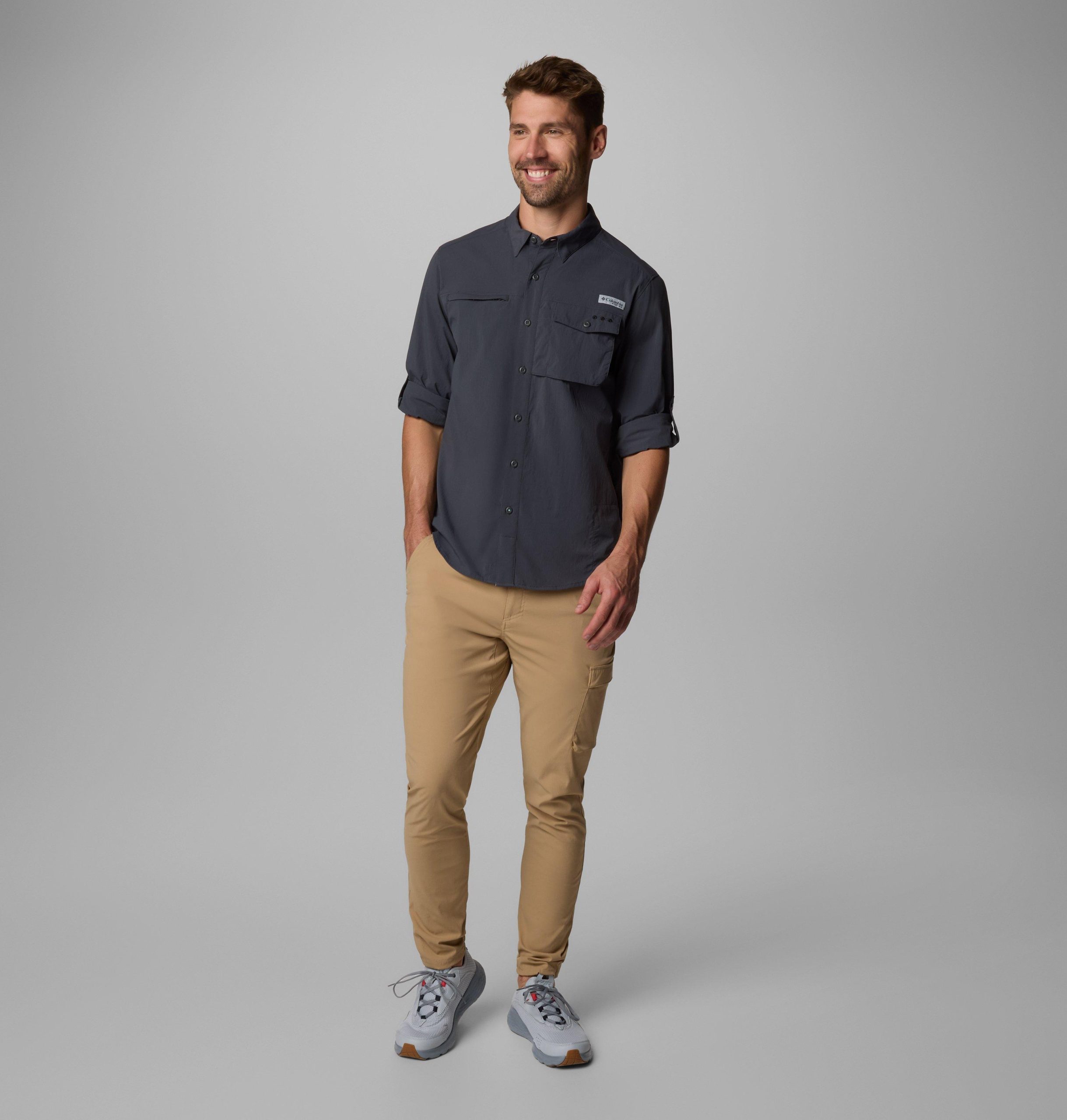 herre pfg wild cast langermet skjorte
