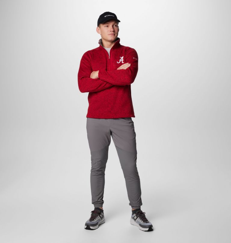 herre college genser weather fleece half zip genser – alabama