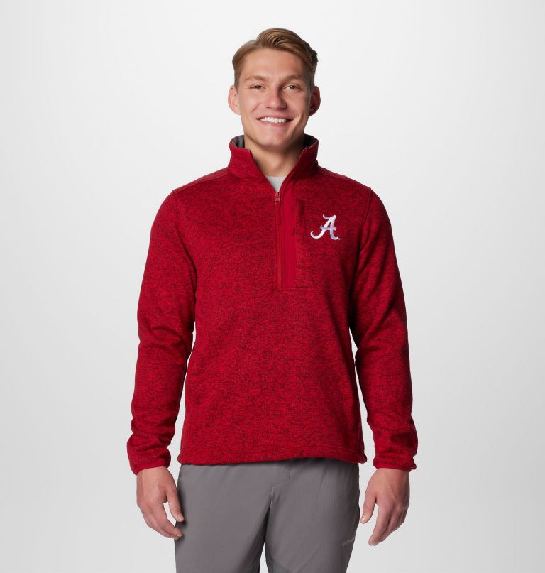 herre college genser weather fleece half zip genser – alabama