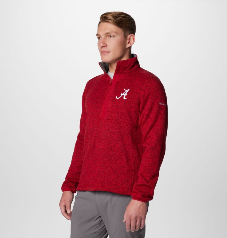 herre college genser weather fleece half zip genser – alabama