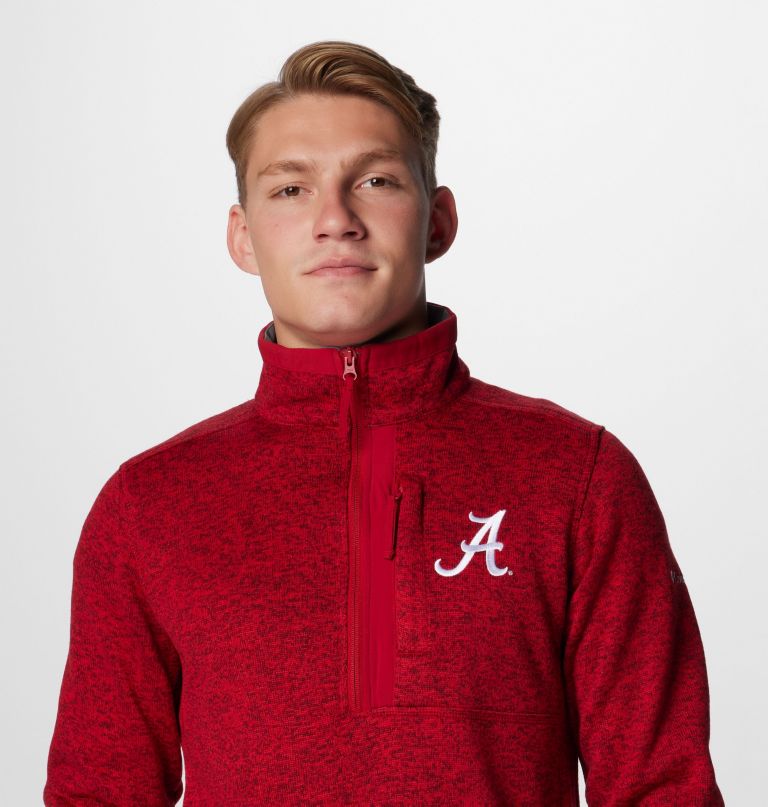 herre college genser weather fleece half zip genser – alabama