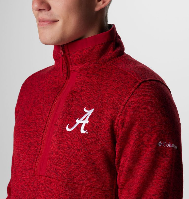 herre college genser weather fleece half zip genser – alabama