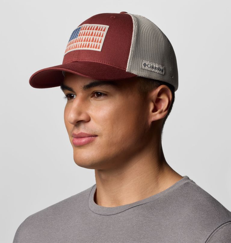 columbia mesh tree flag ball-caps