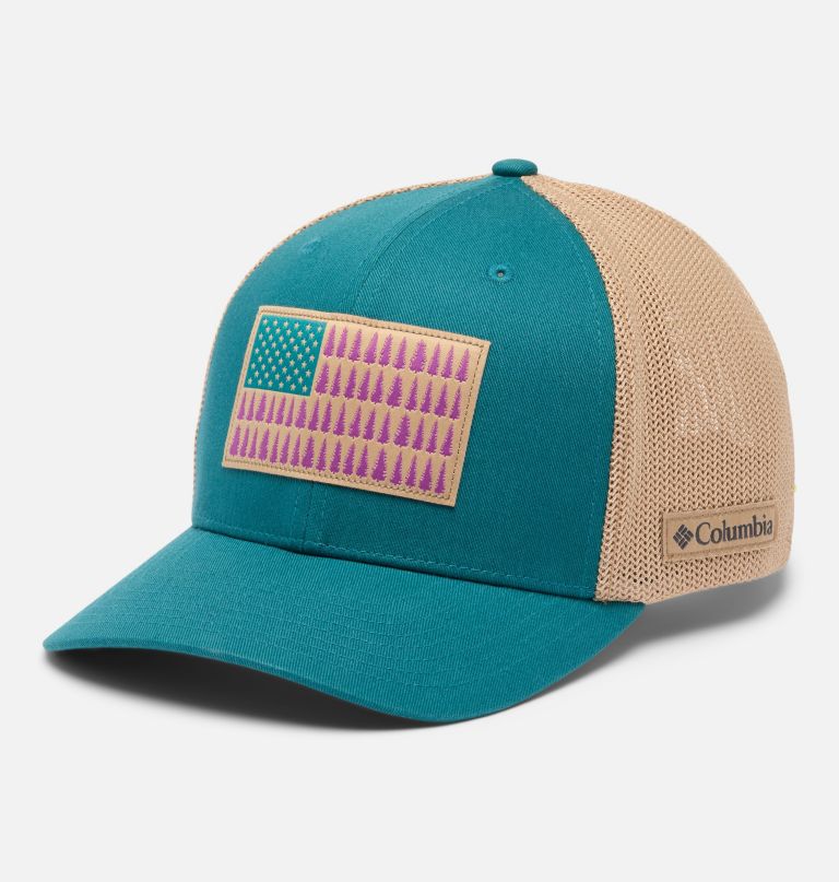 columbia mesh tree flag ball-caps