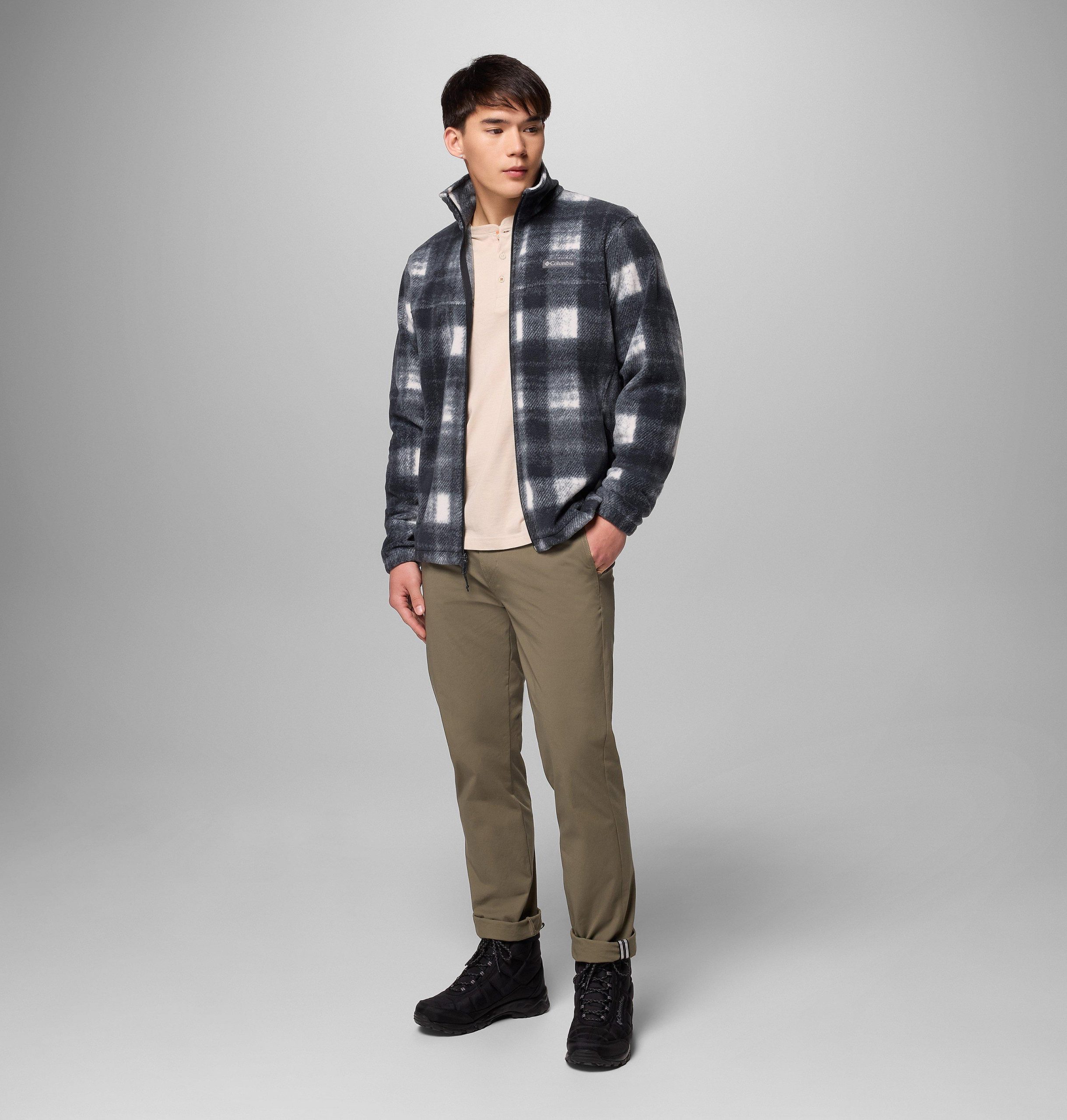 menn steens mountain printed fleecejakke – tall