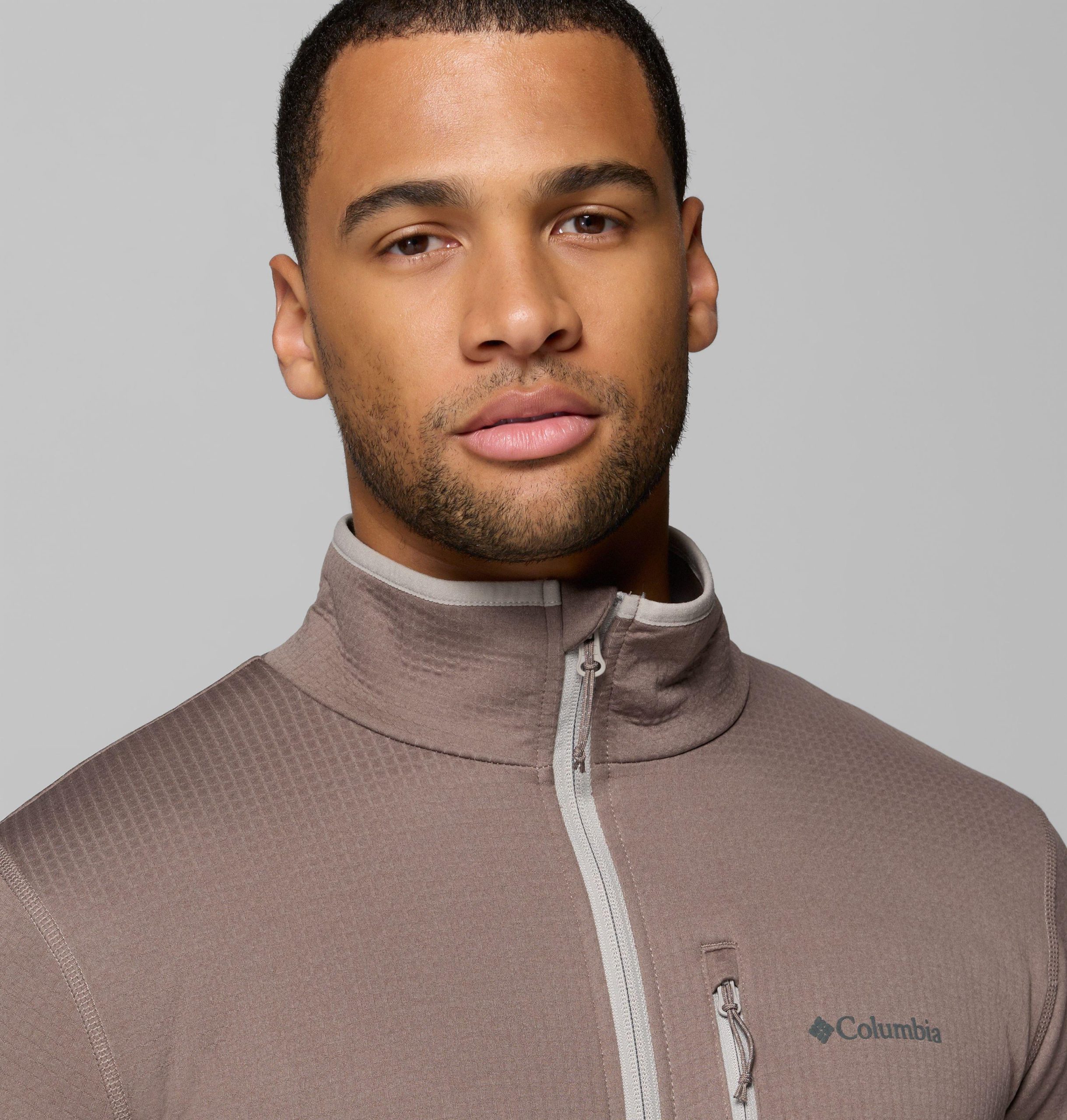 menn essential hike grid fleece full zip jakke – tall