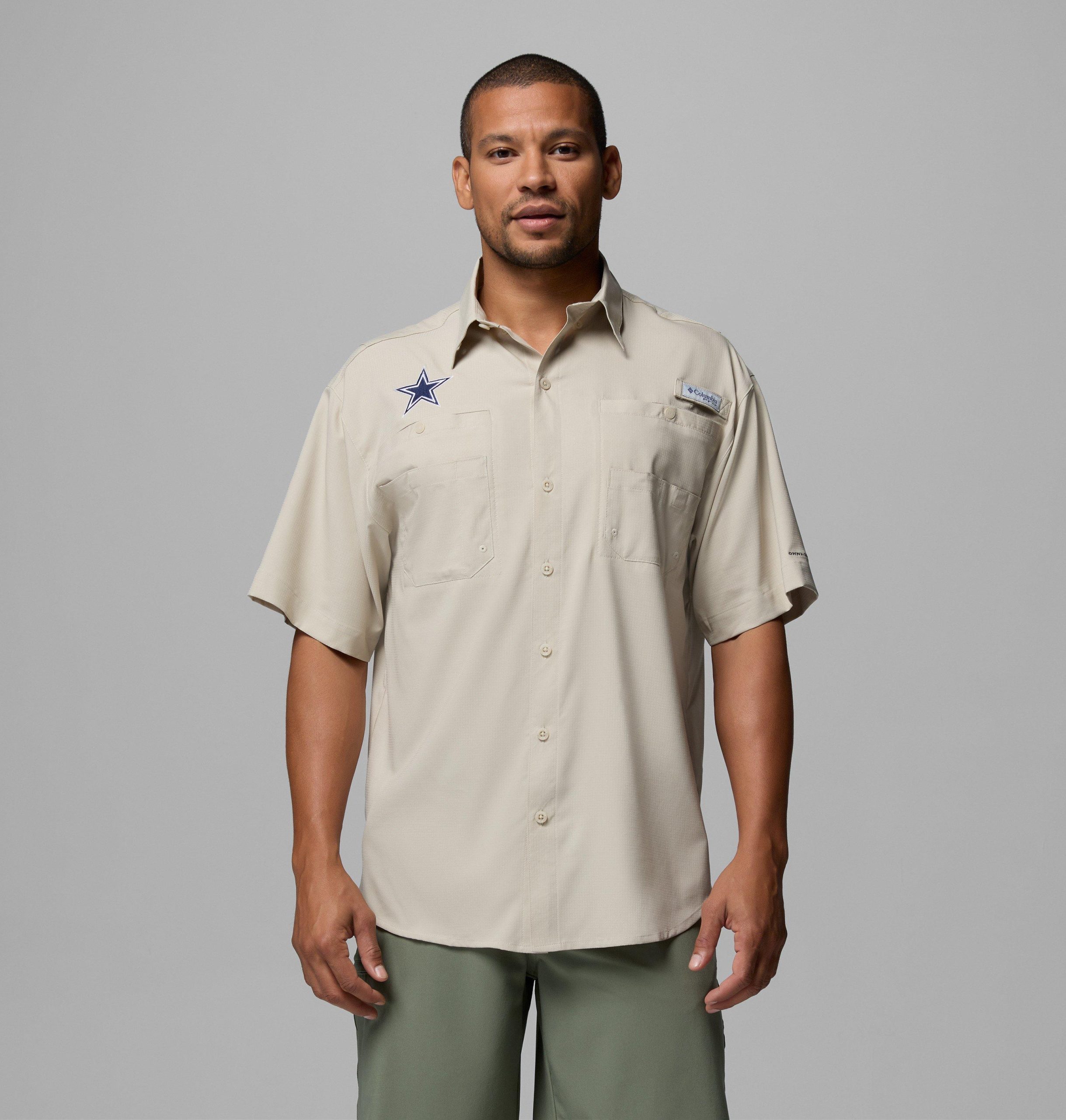 herre pfg tamiami kortermet skjorte – tall – dallas cowboys