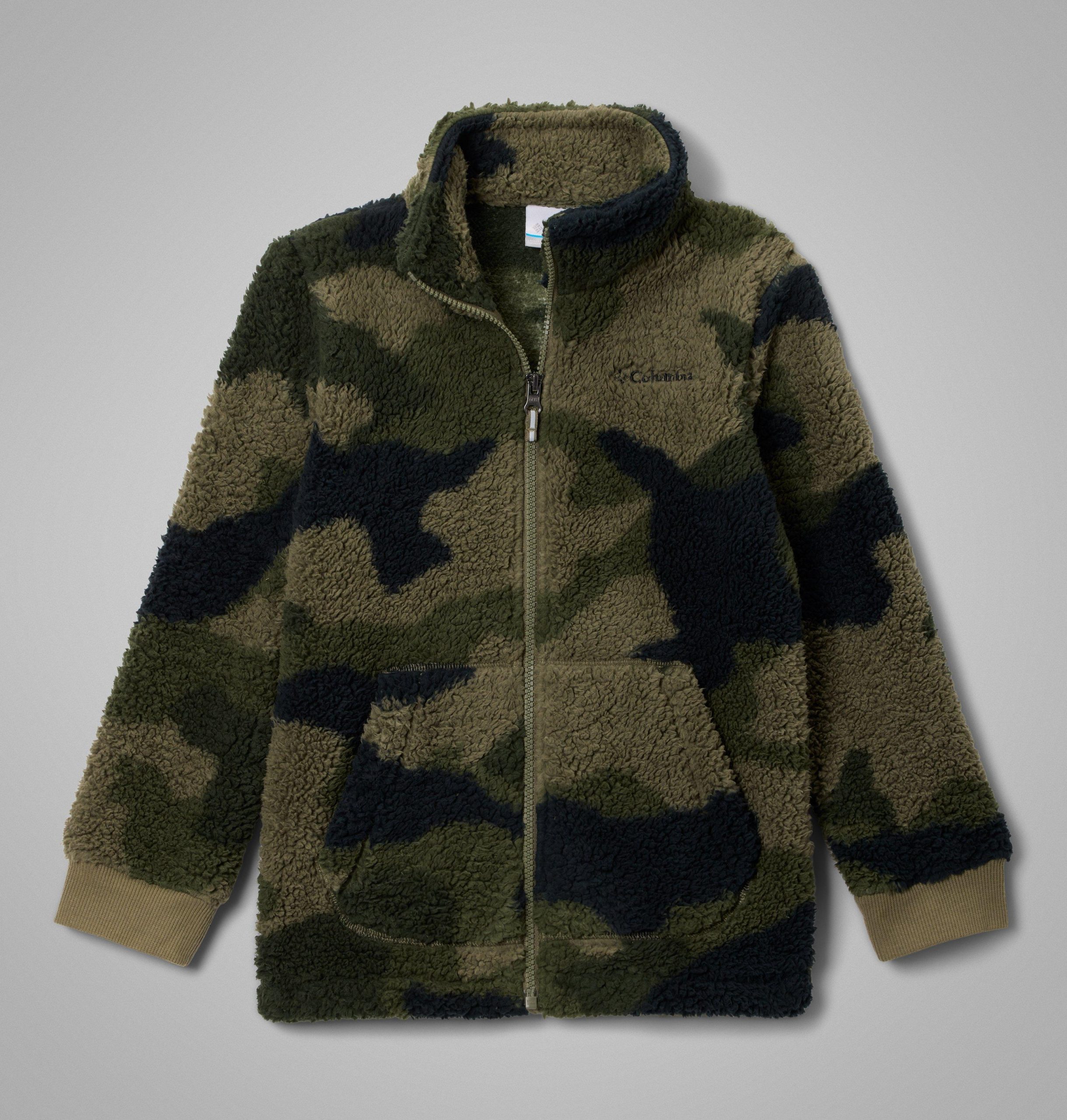 guttejakke med rugged ridge ii-trykk og sherpa-glidelås