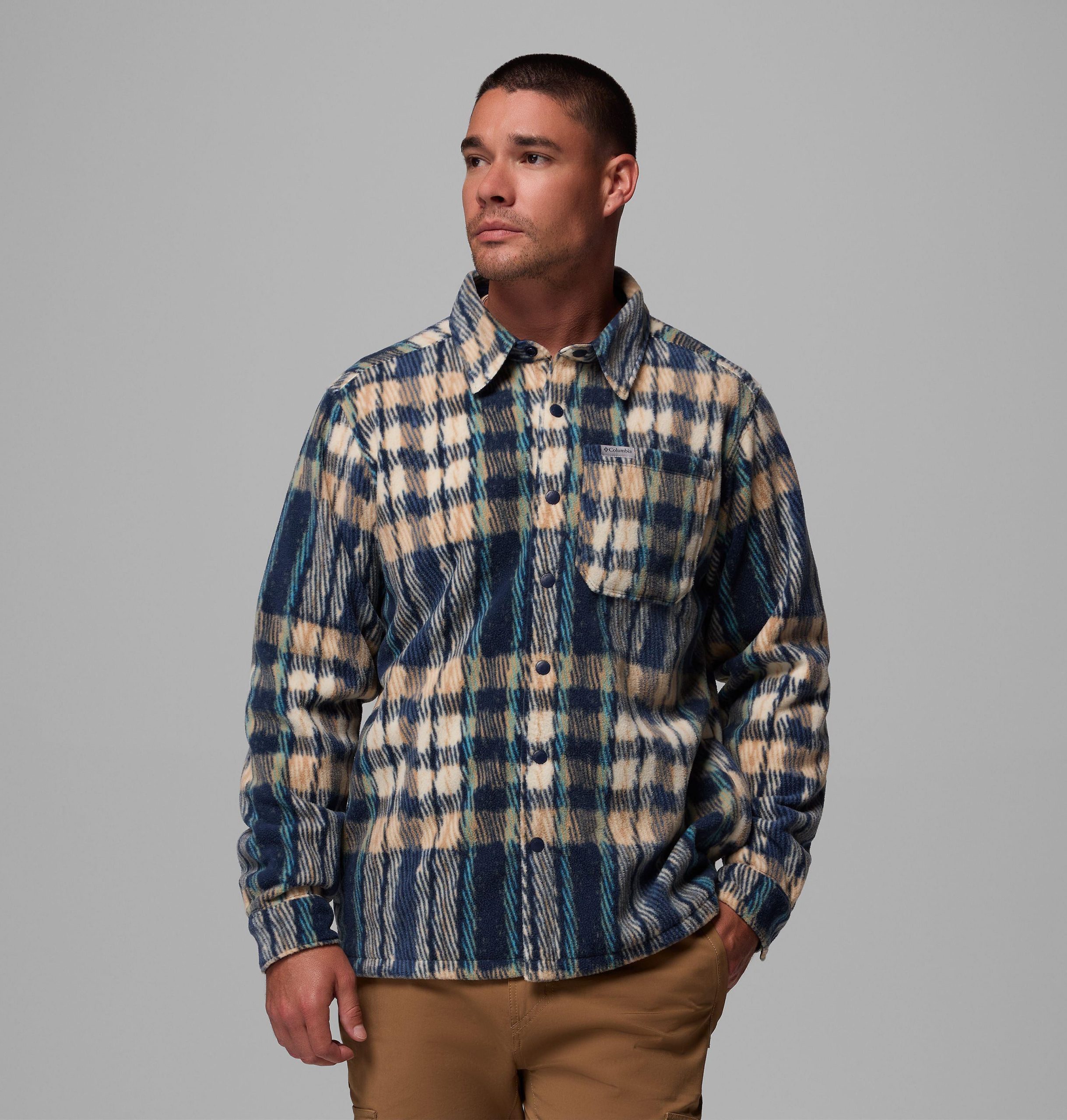 menn steens mountain printed fleece skjortejakke ii