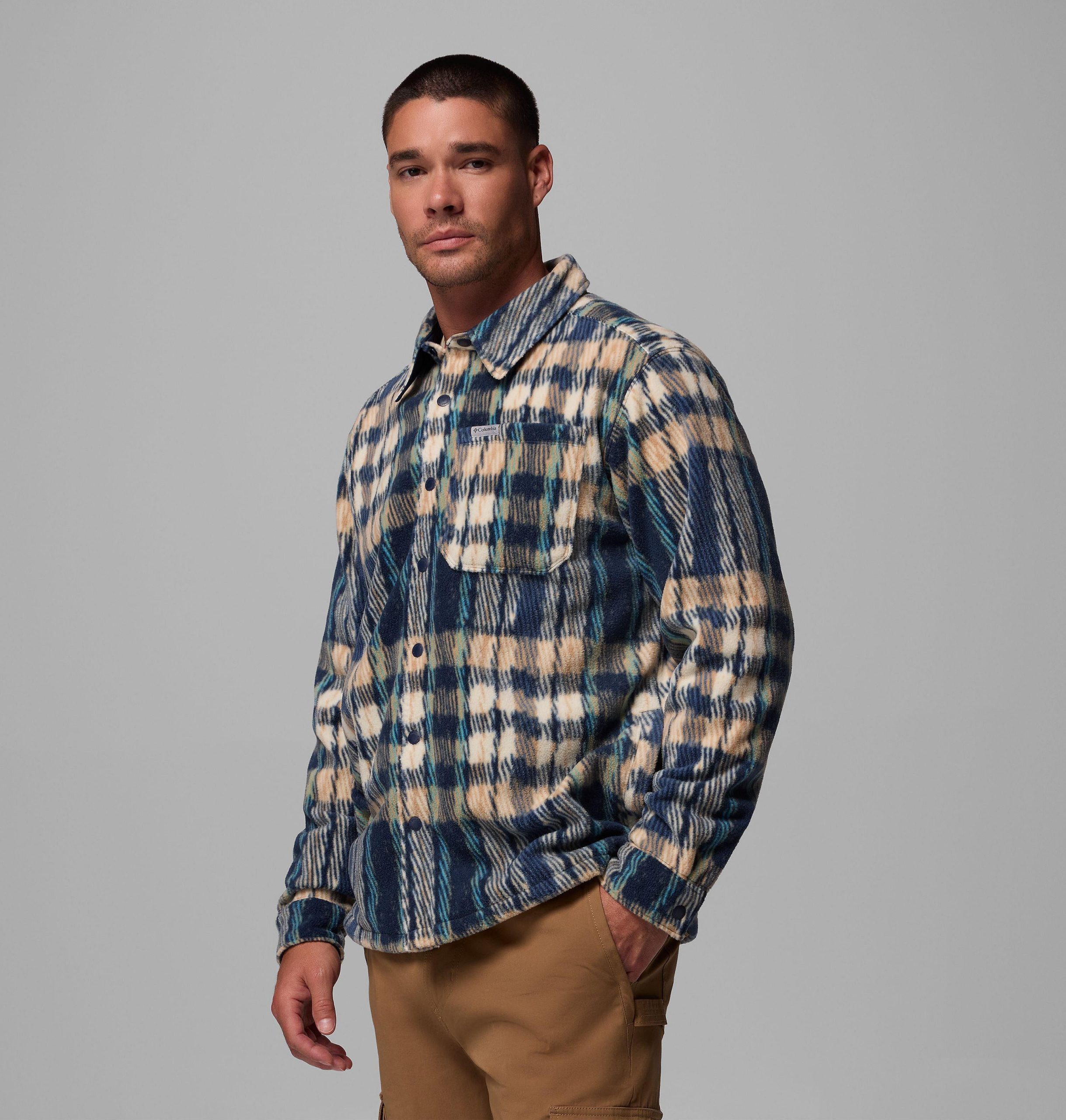 menn steens mountain printed fleece skjortejakke ii