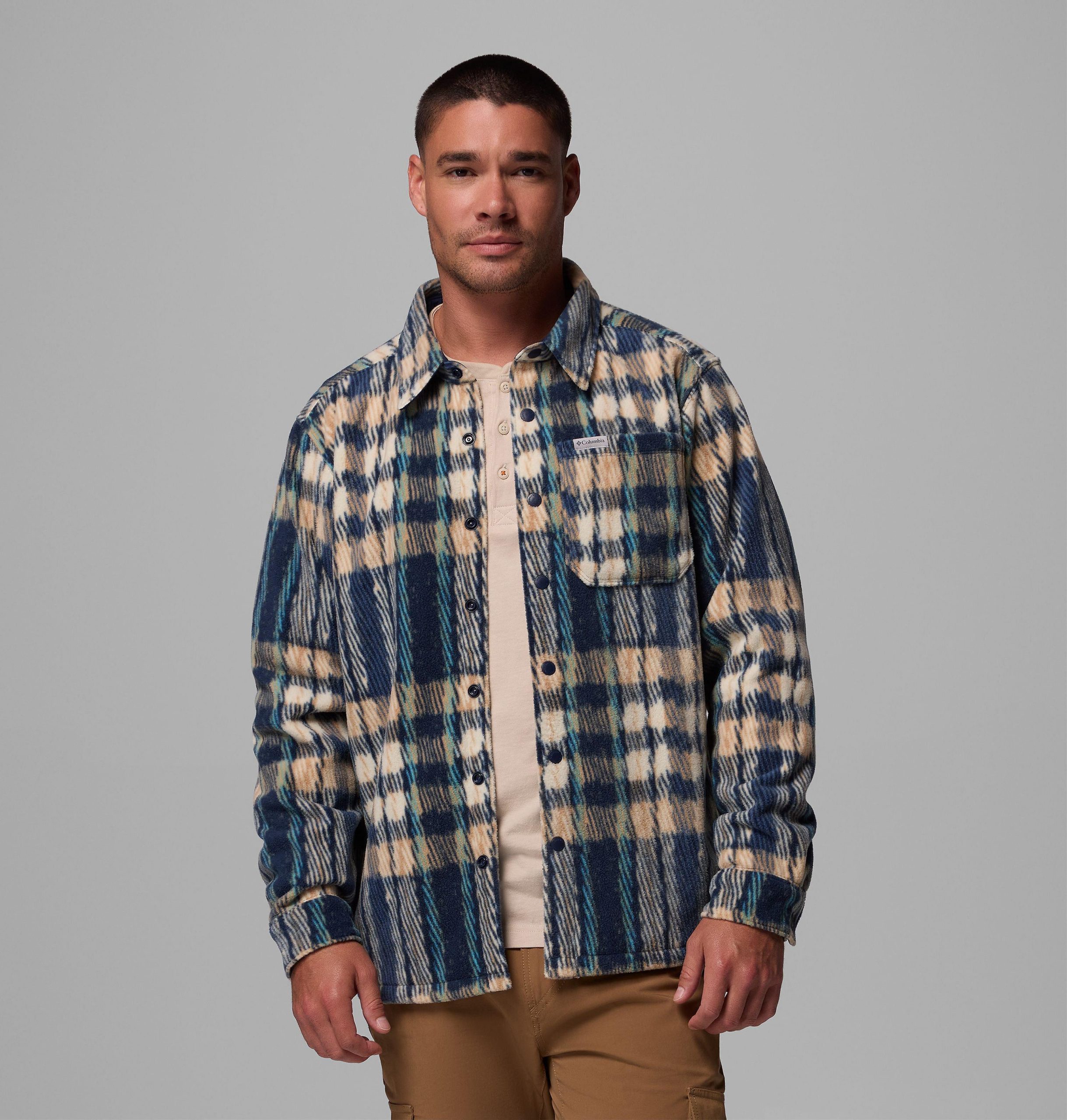 menn steens mountain printed fleece skjortejakke ii