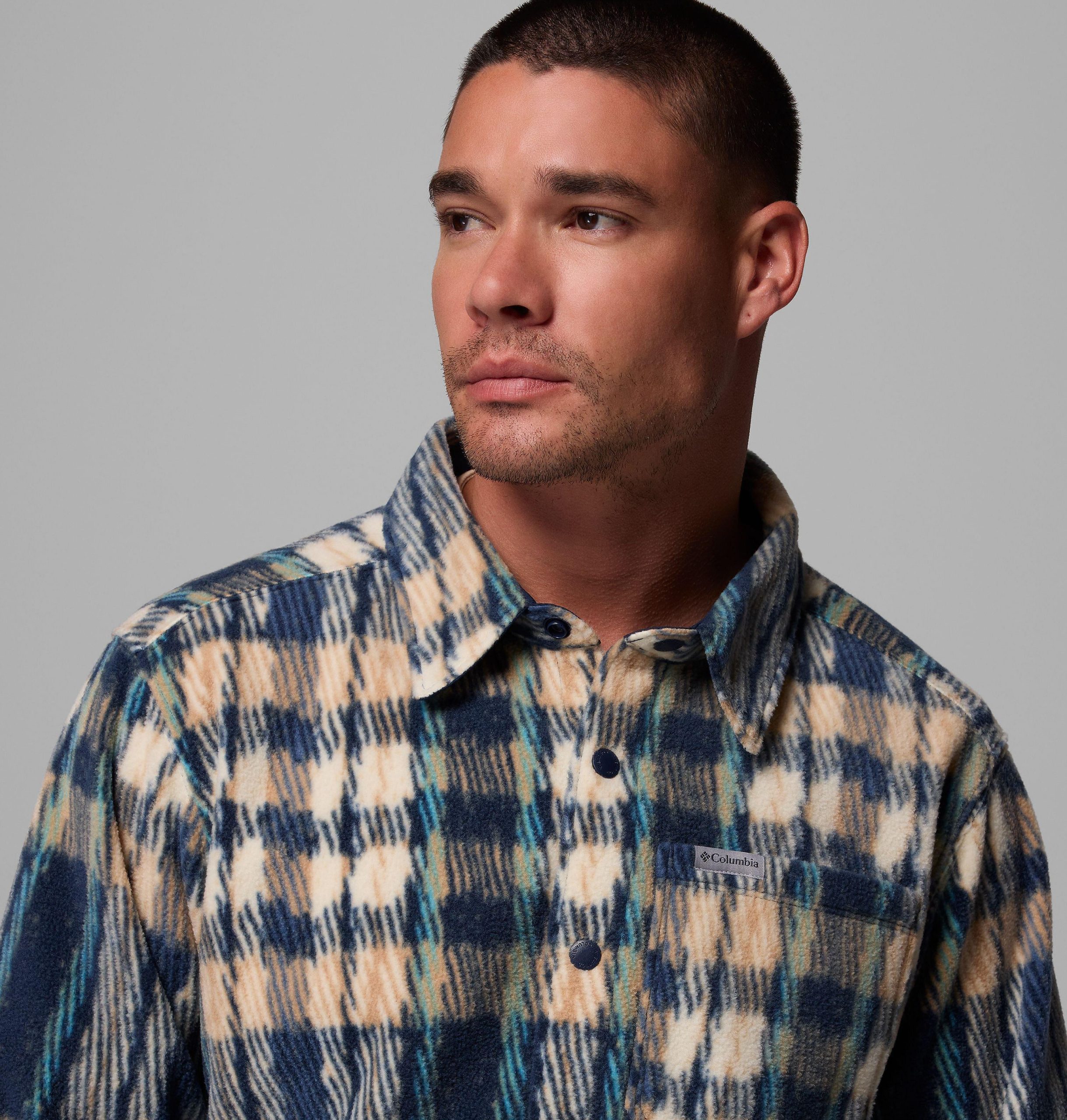 menn steens mountain printed fleece skjortejakke ii