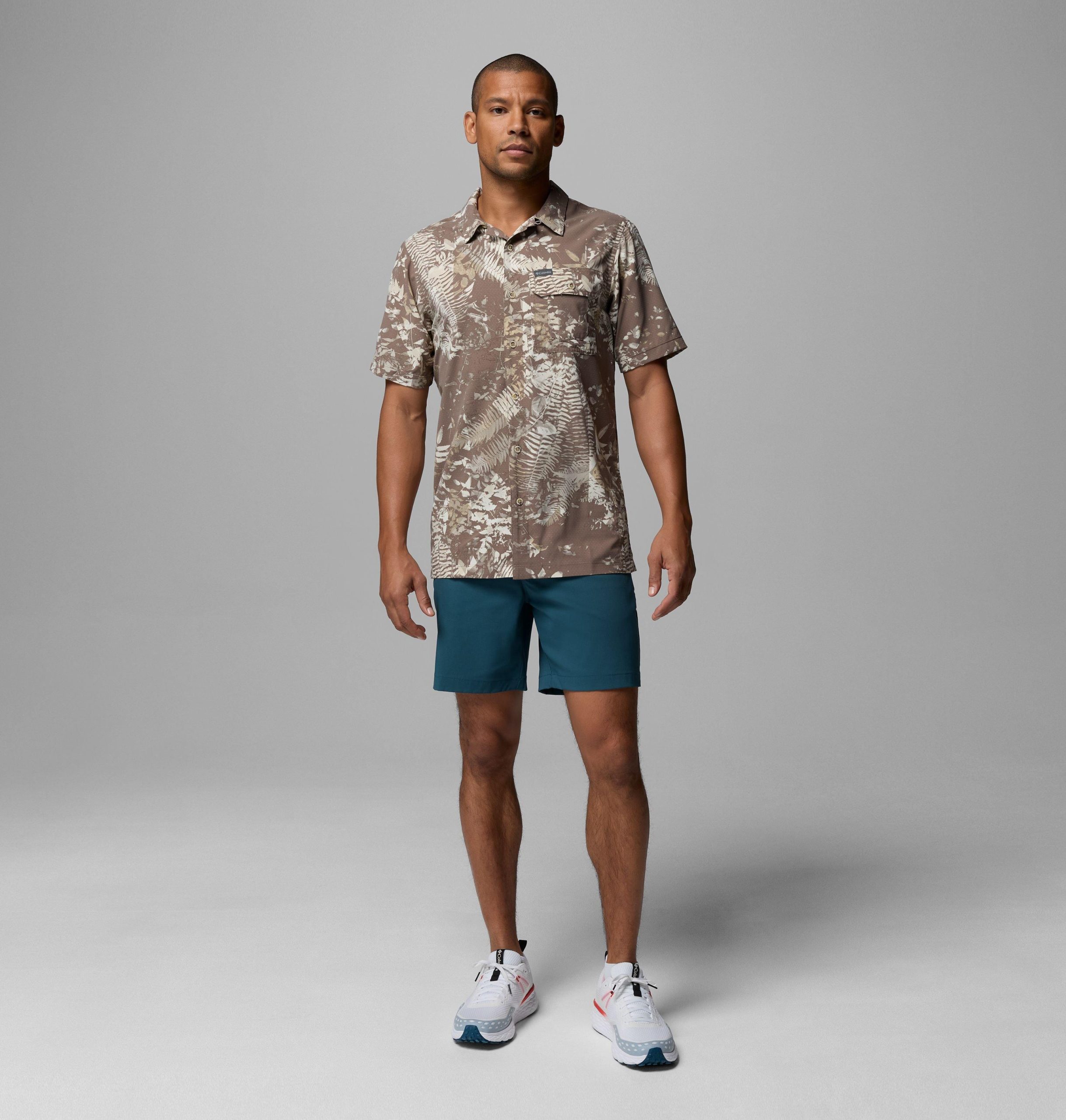 herre tech trail utility printed woven kortermet t-skjorte