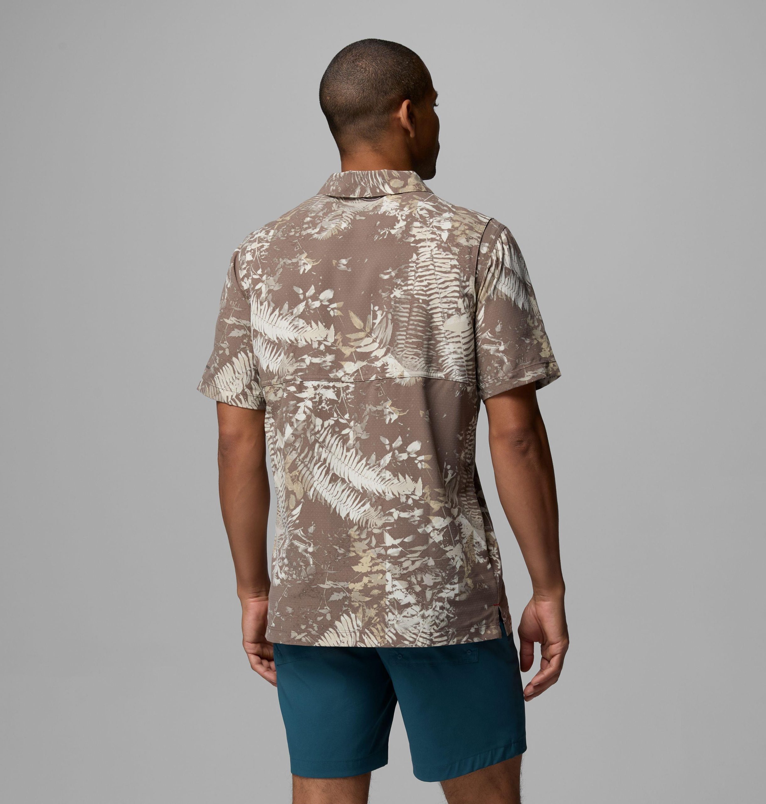herre tech trail utility printed woven kortermet t-skjorte