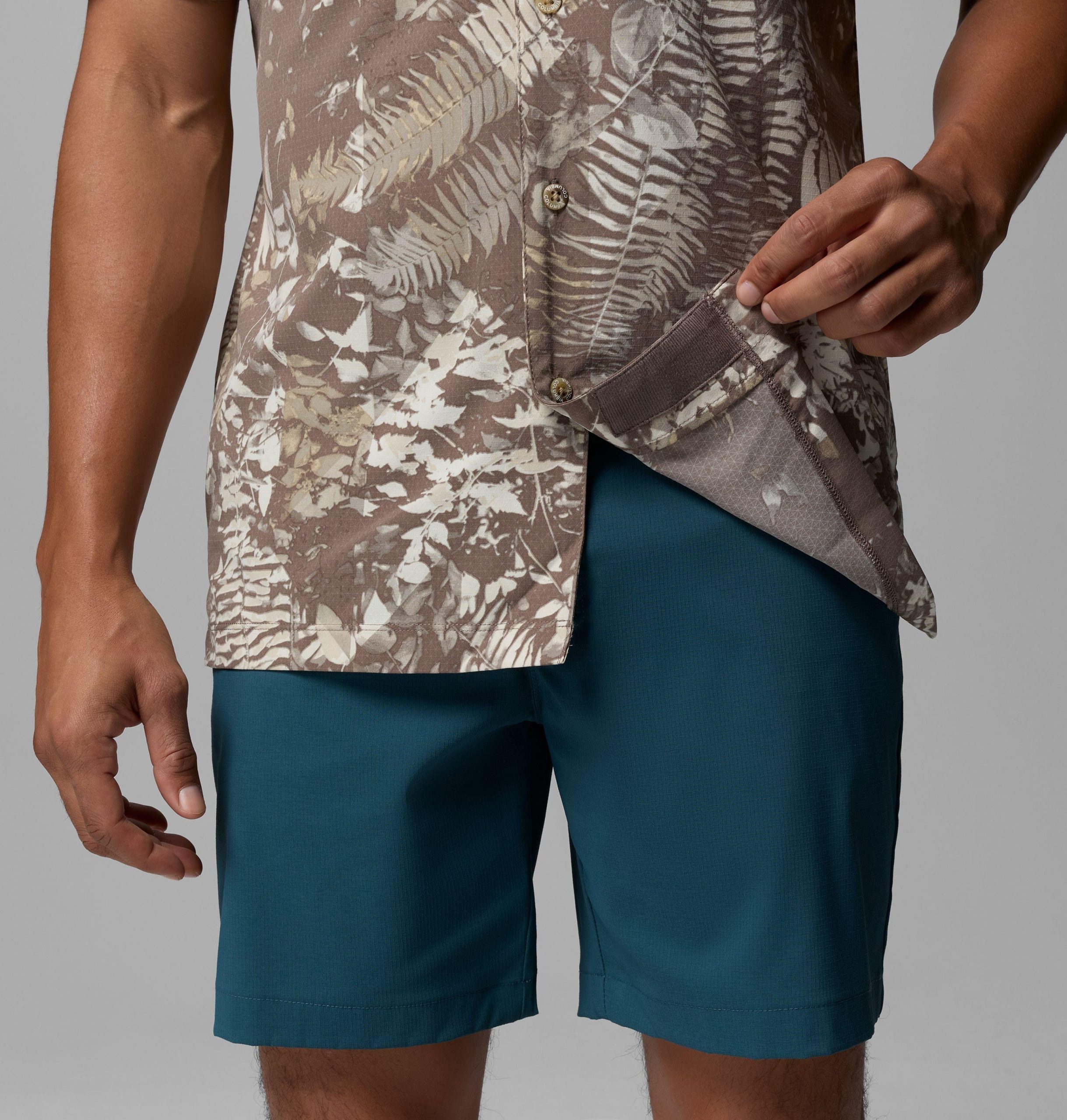 herre tech trail utility printed woven kortermet t-skjorte