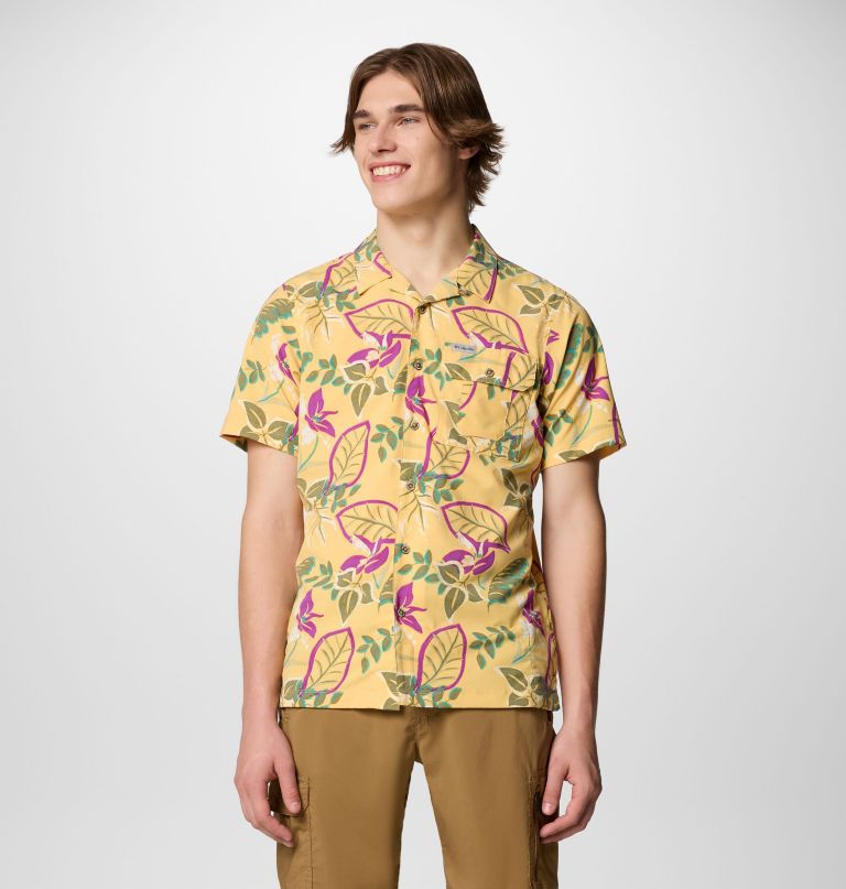 herre tech trail utility printed woven kortermet skjorte