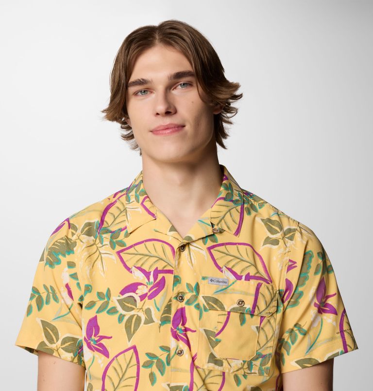 herre tech trail utility printed woven kortermet skjorte