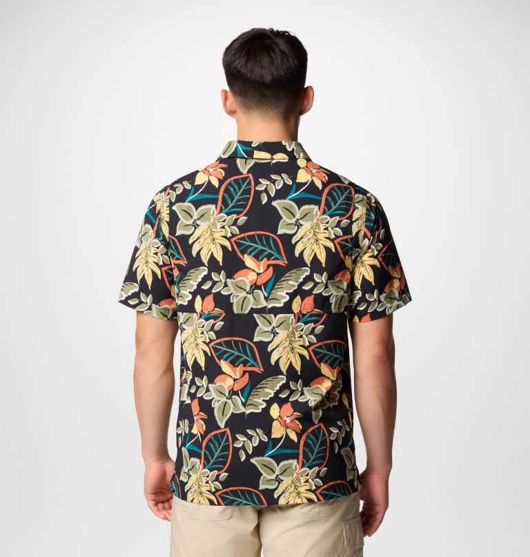 herre tech trail utility printed woven kortermet skjorte