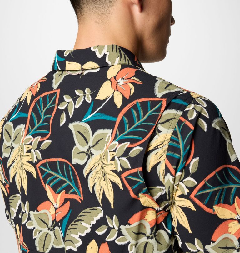 herre tech trail utility printed woven kortermet skjorte