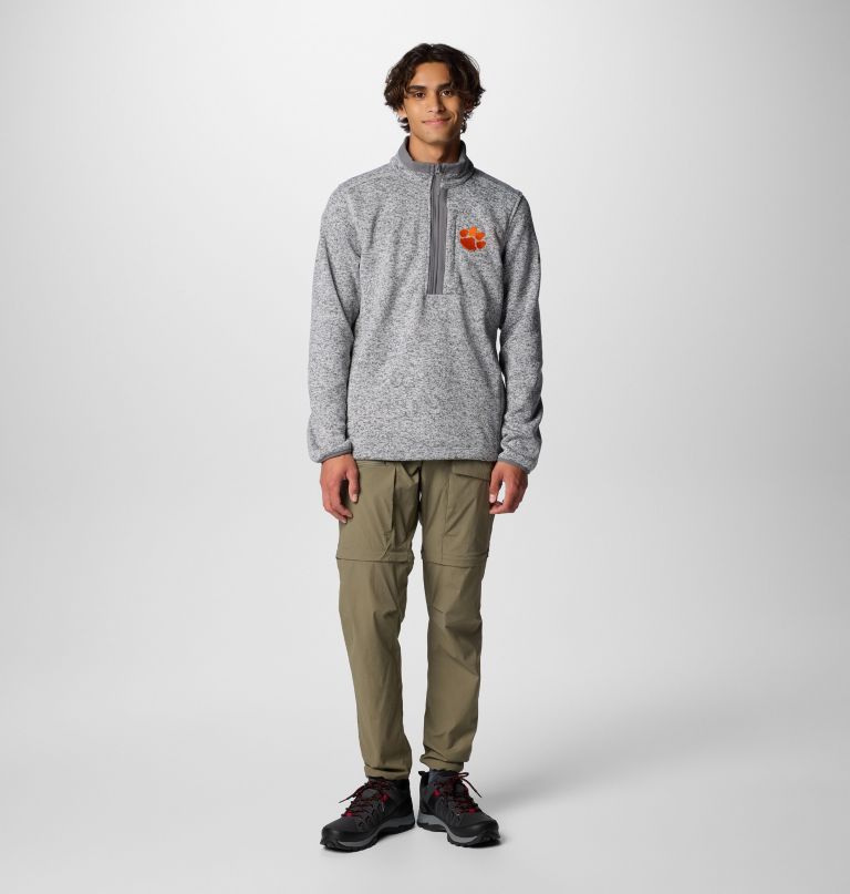 herre college genser weather fleece half zip pullover – clemson