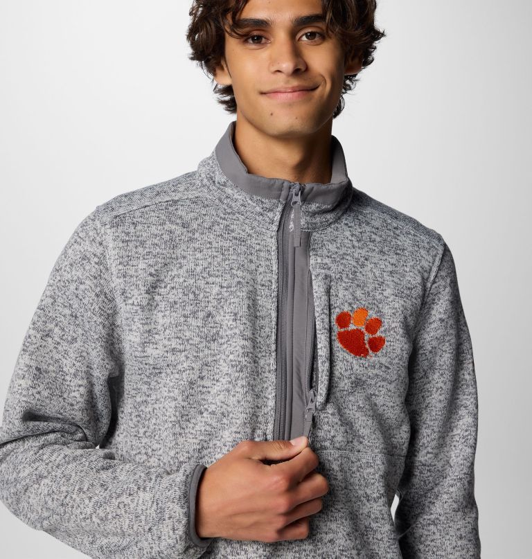 herre college genser weather fleece half zip pullover – clemson