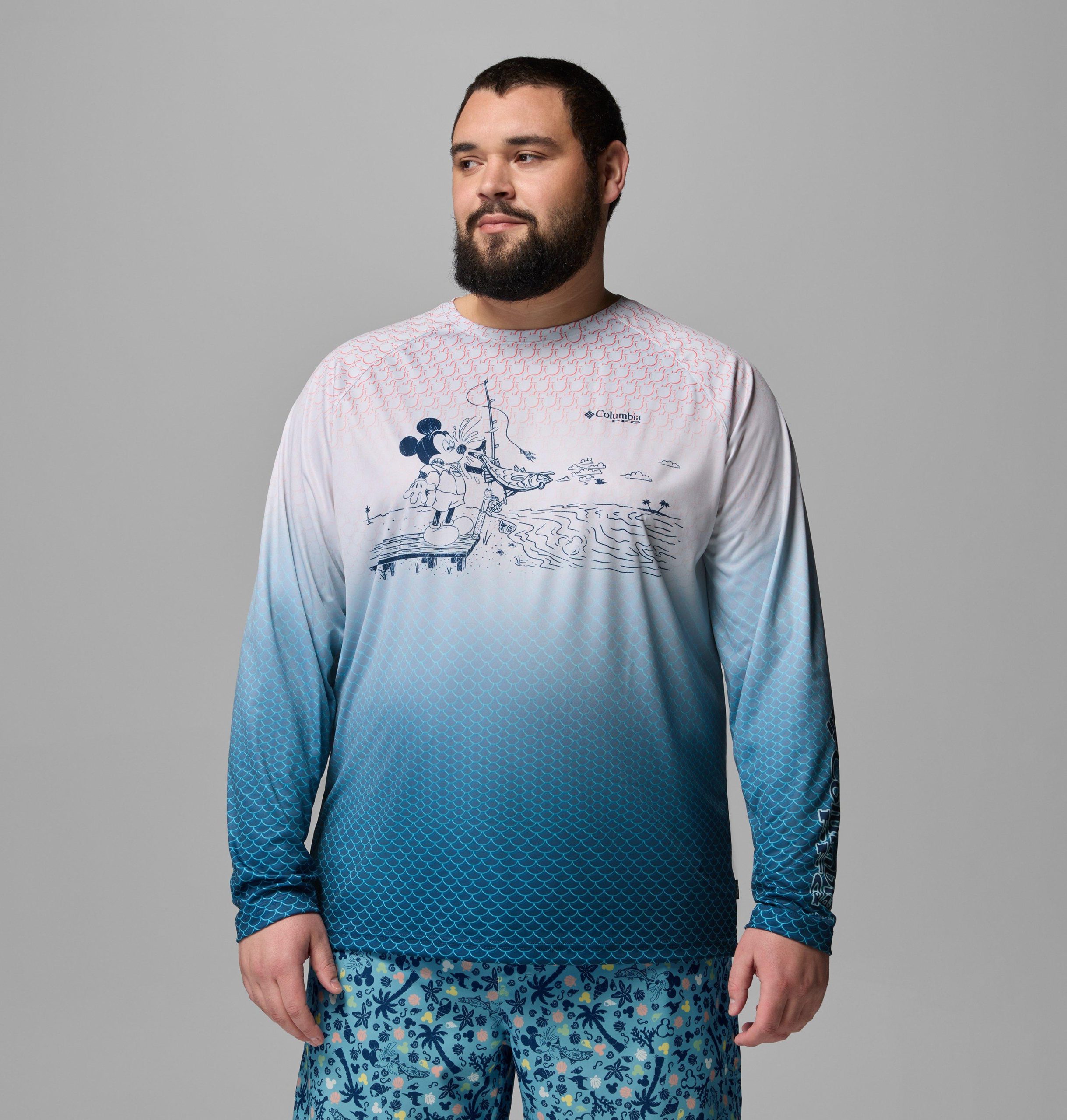 herre csc x disney pfg terminal tackle langermet skjorte – stor