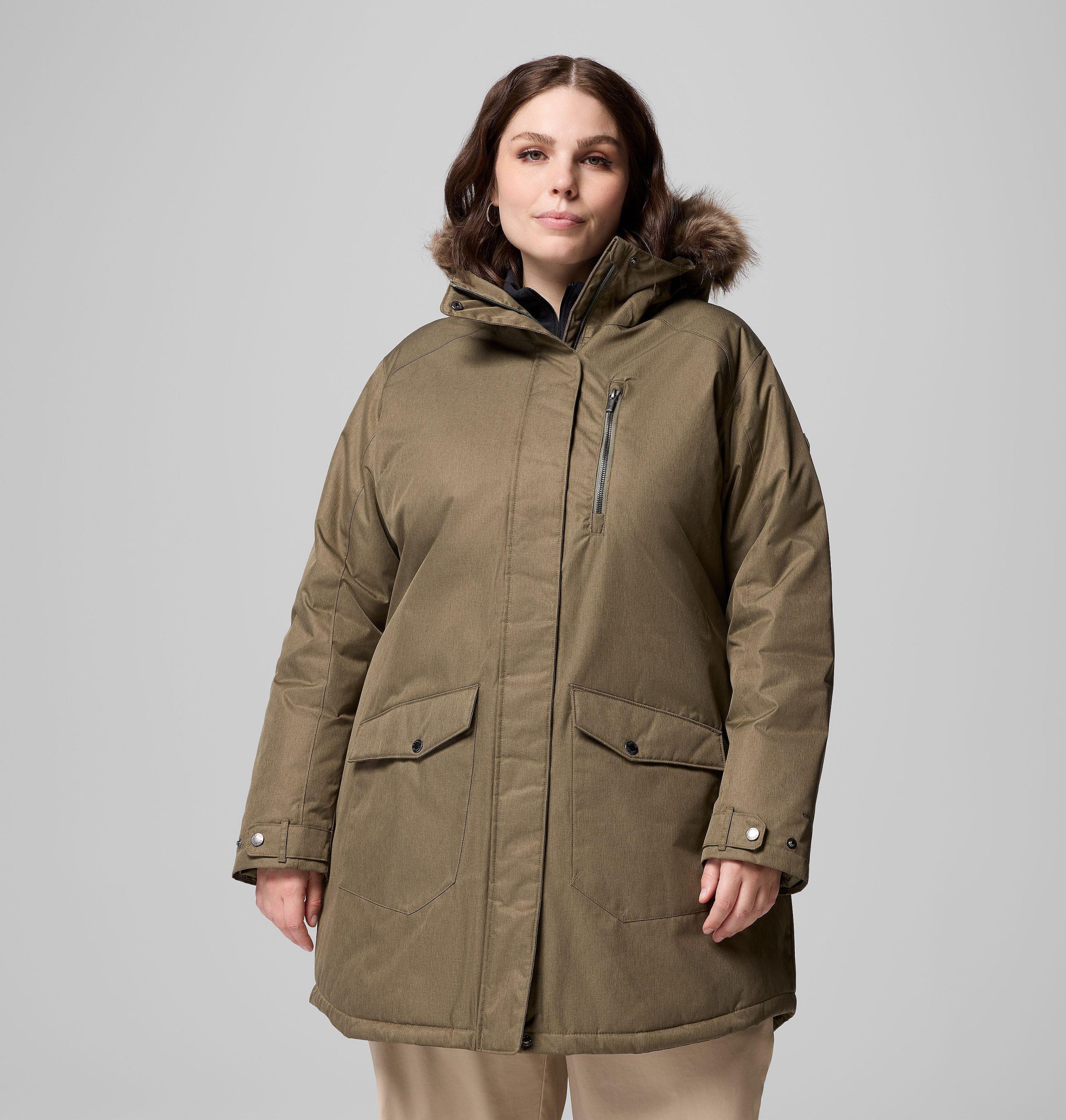 dame suttle mountain lang isolert jakke – plus size