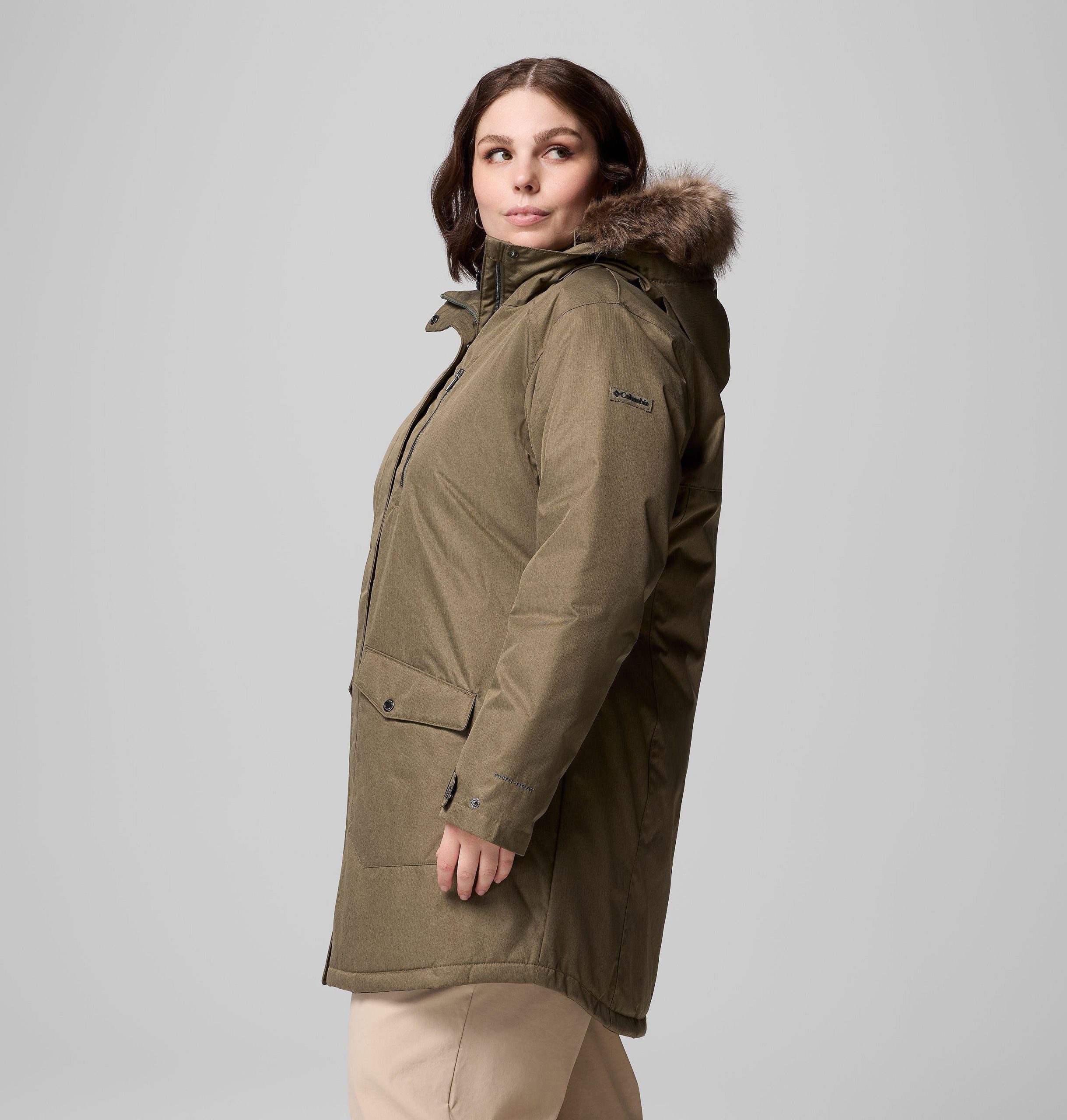 dame suttle mountain lang isolert jakke – plus size