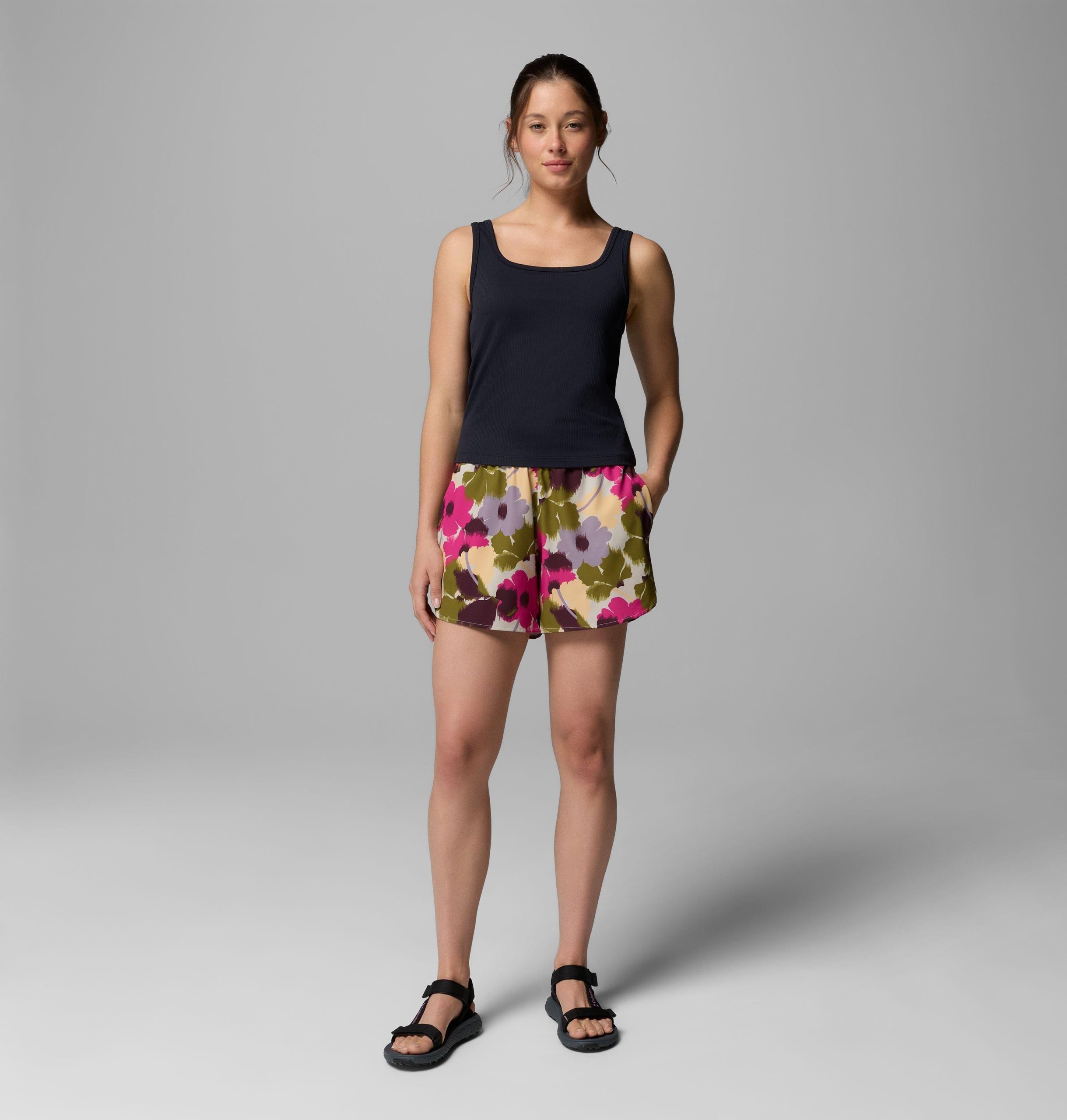 kvinners vital valley print shorts