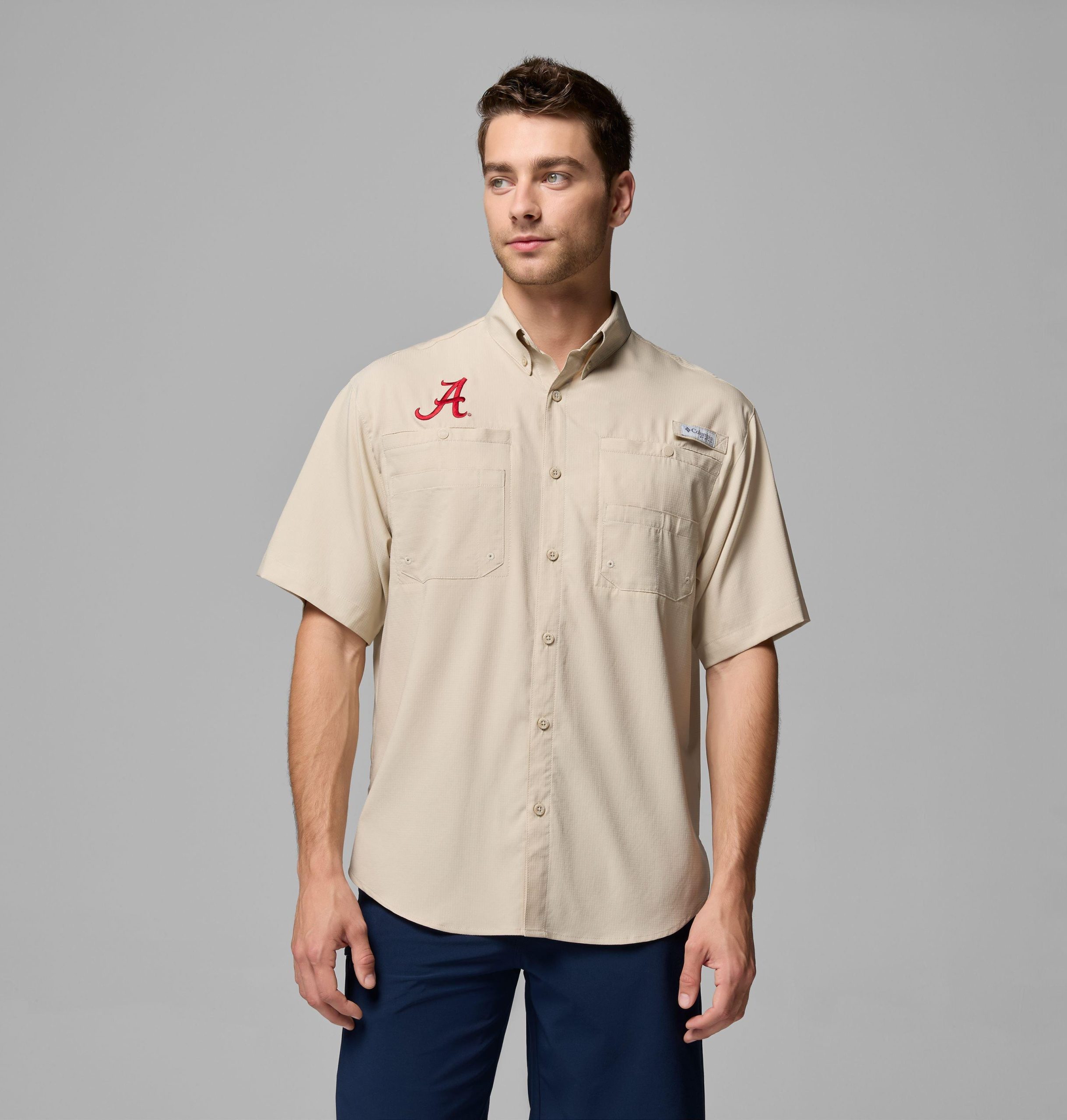 herre college pfg tamiami kortermet skjorte – alabama