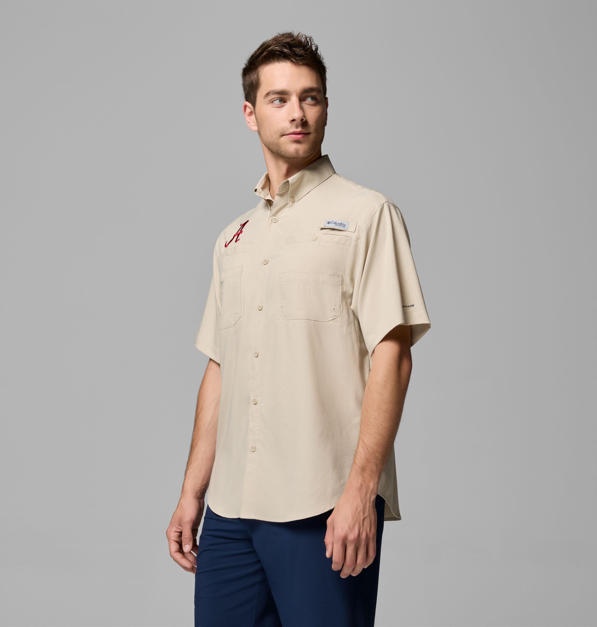 herre college pfg tamiami kortermet skjorte – alabama