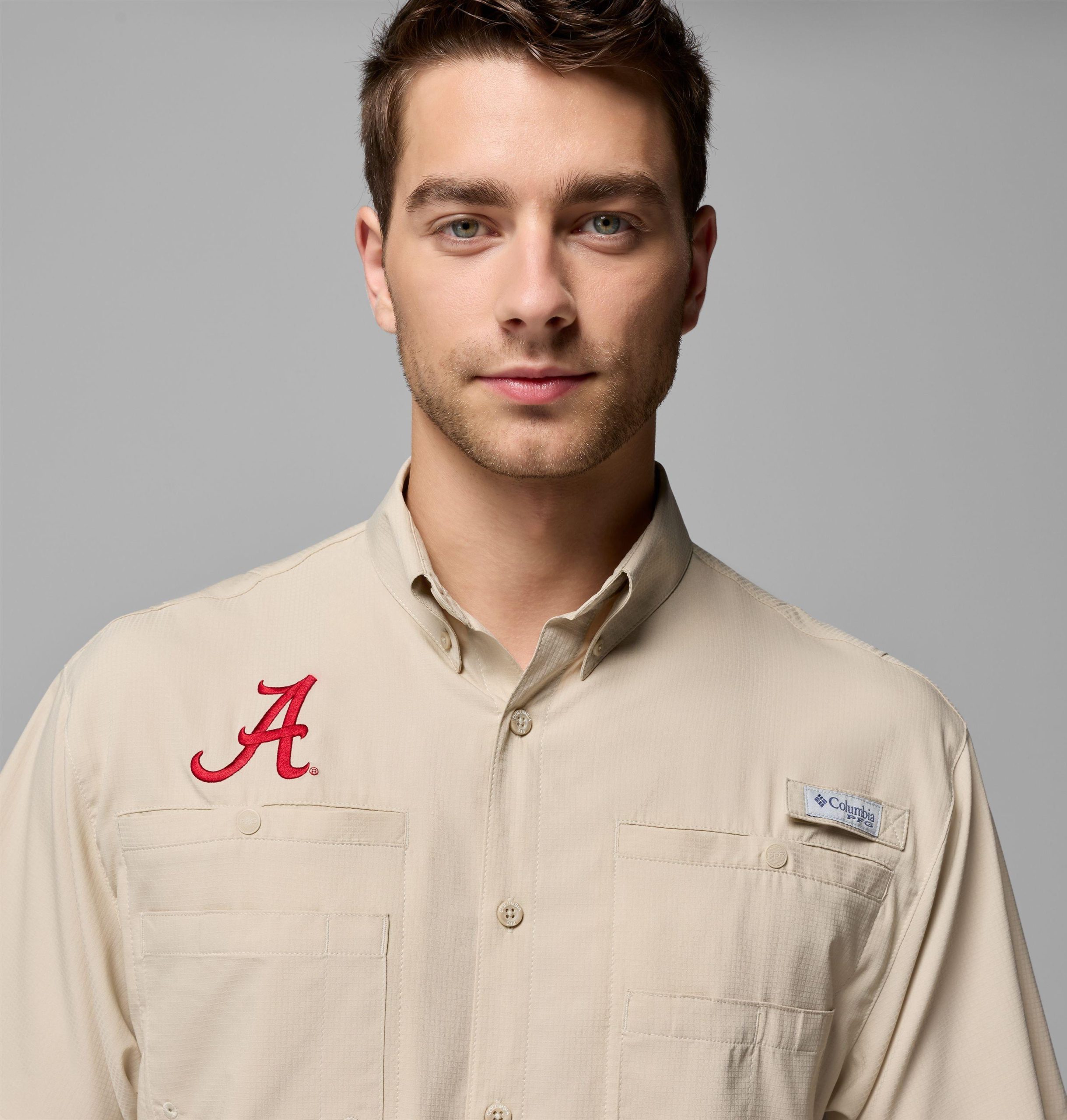 herre college pfg tamiami kortermet skjorte – alabama