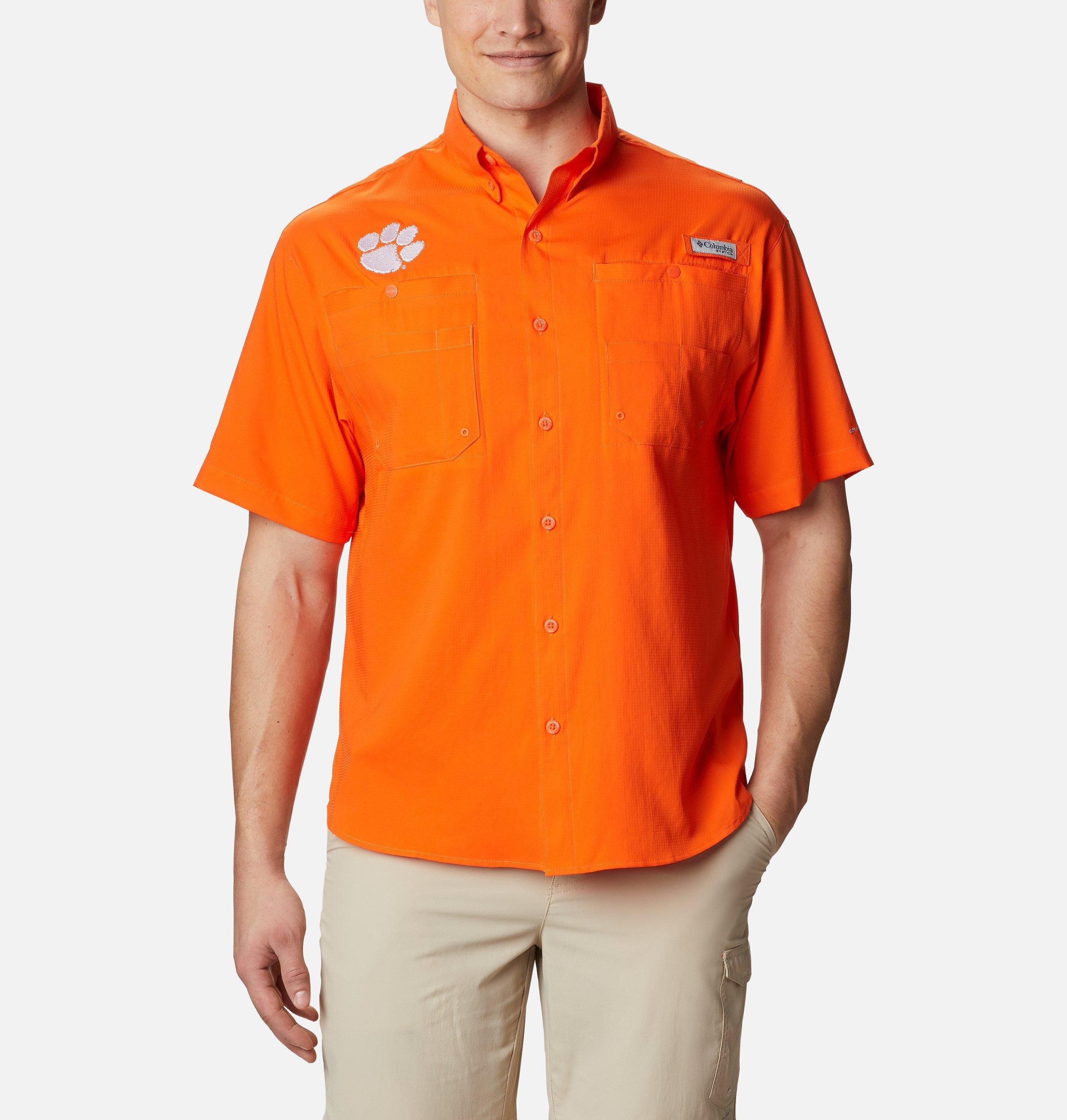 herre college pfg tamiami kortermet skjorte – clemson