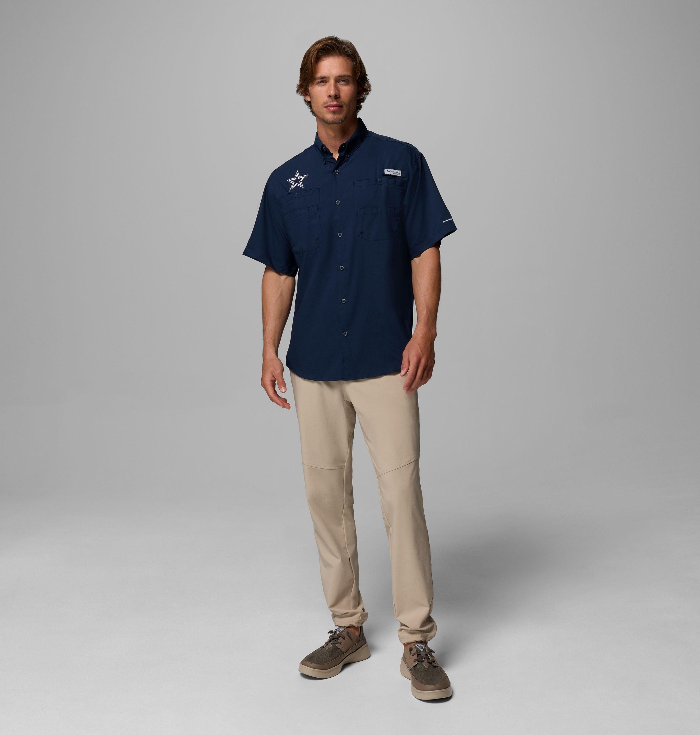 herre pfg tamiami kortermet skjorte - dallas cowboys