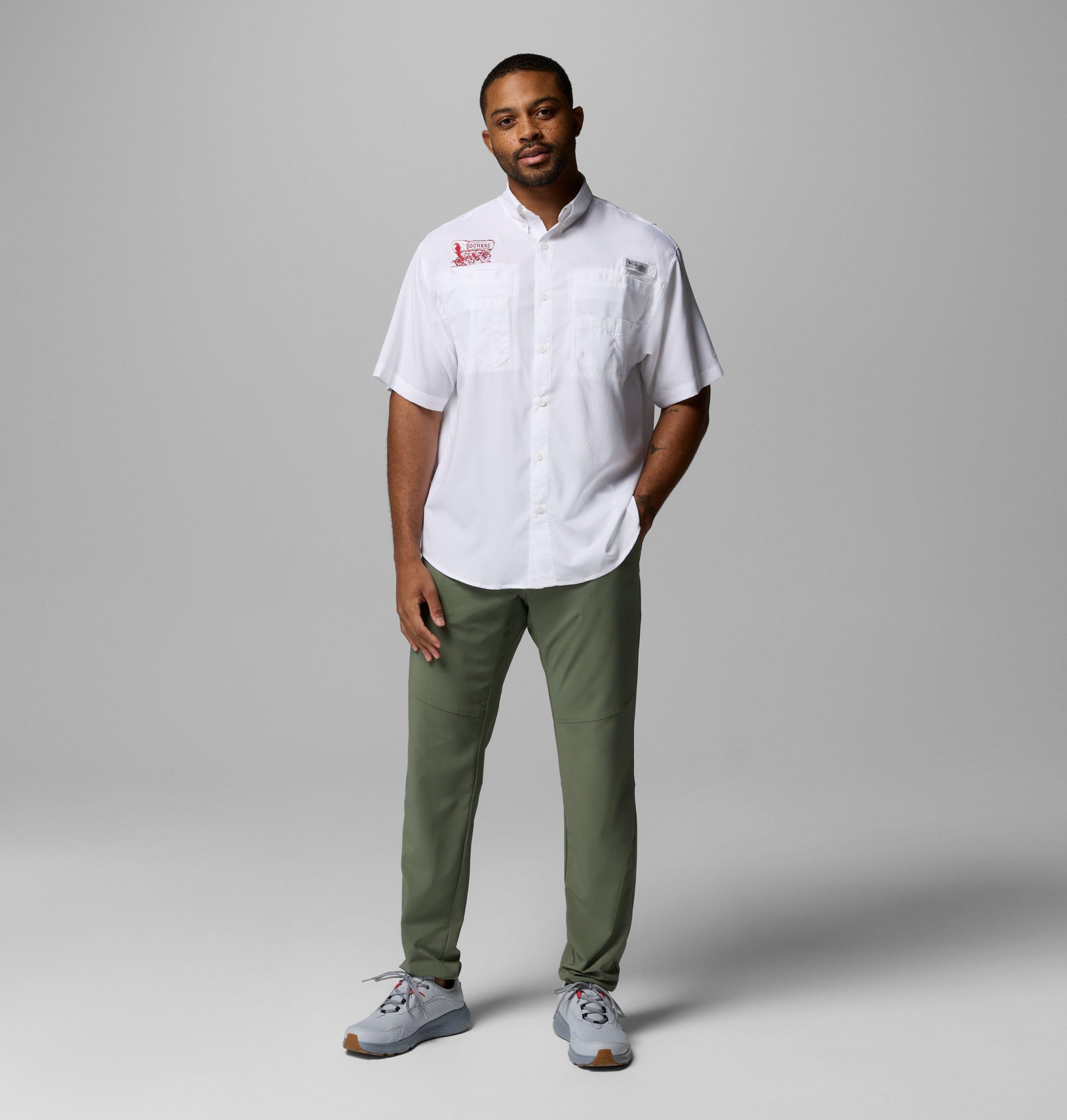 herre college pfg tamiami kortermet skjorte – oklahoma