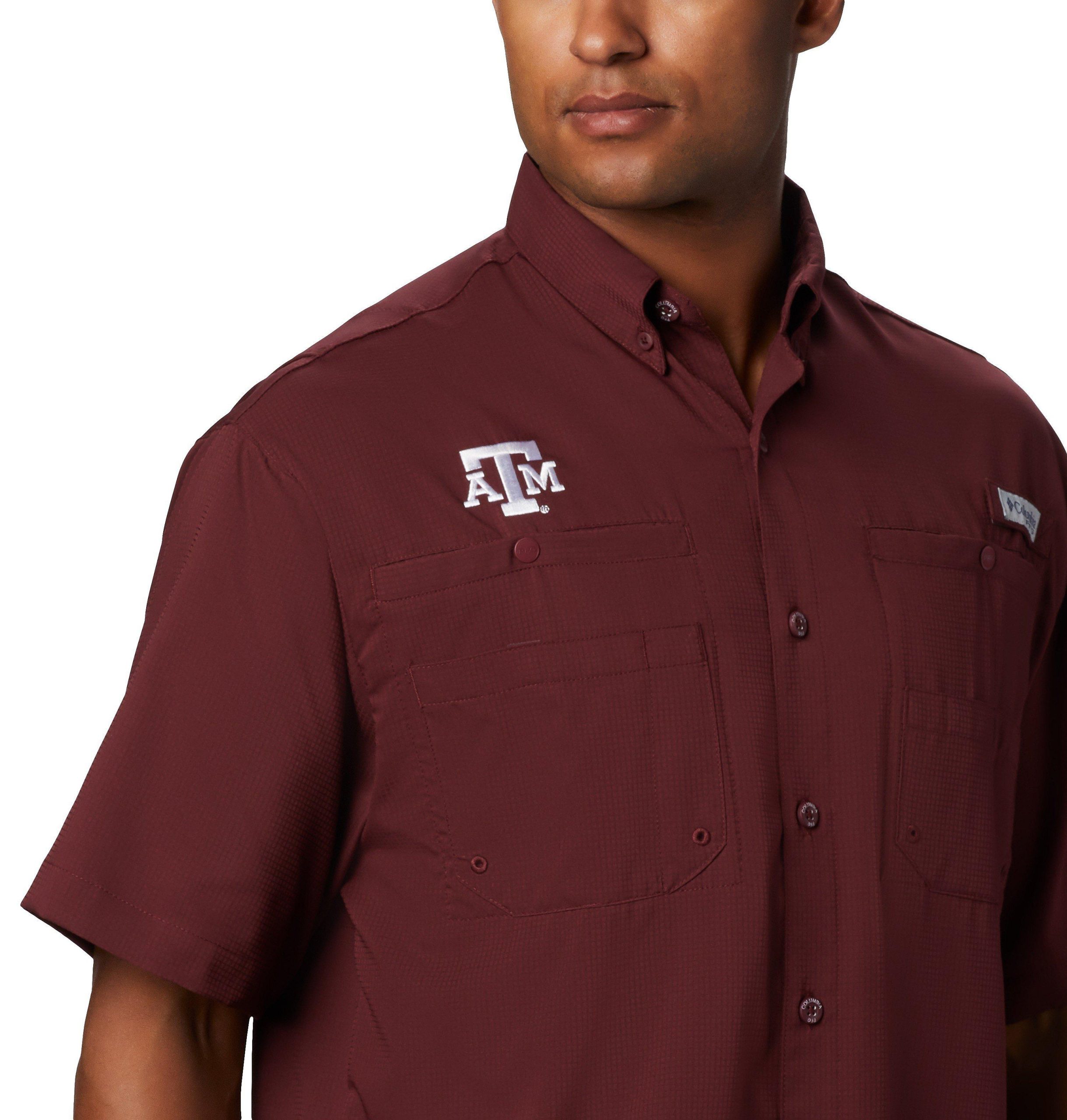 herre college pfg tamiami kortermet skjorte – texas am
