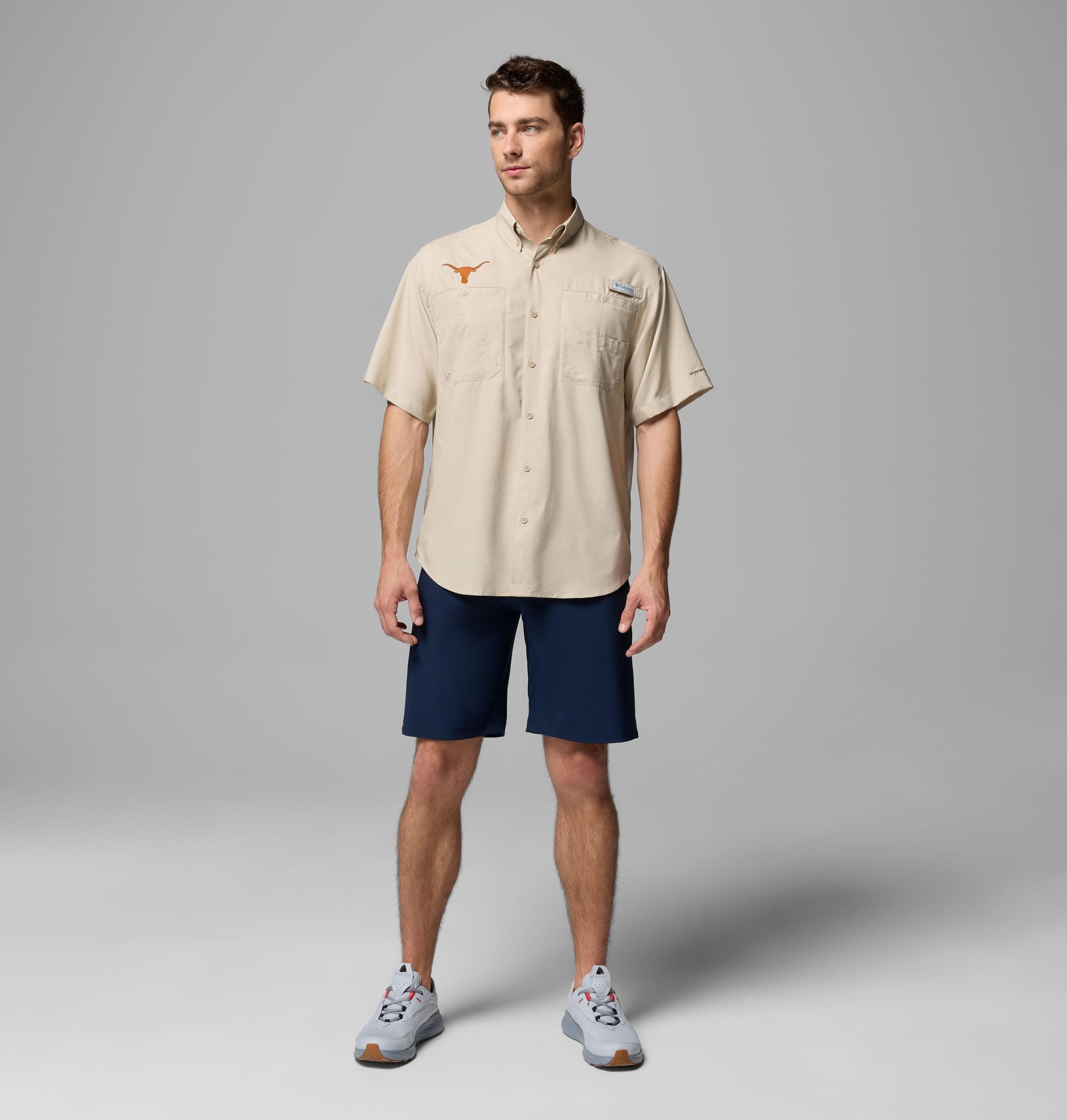 herre college pfg tamiami kortermet skjorte – texas