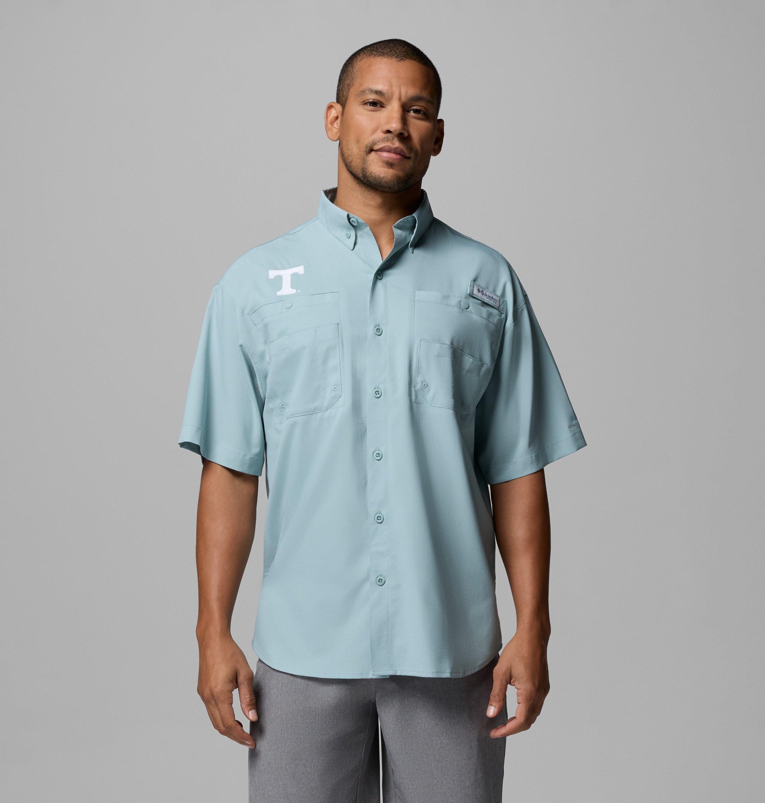 herre college pfg tamiami kortermet skjorte – tall – tennessee