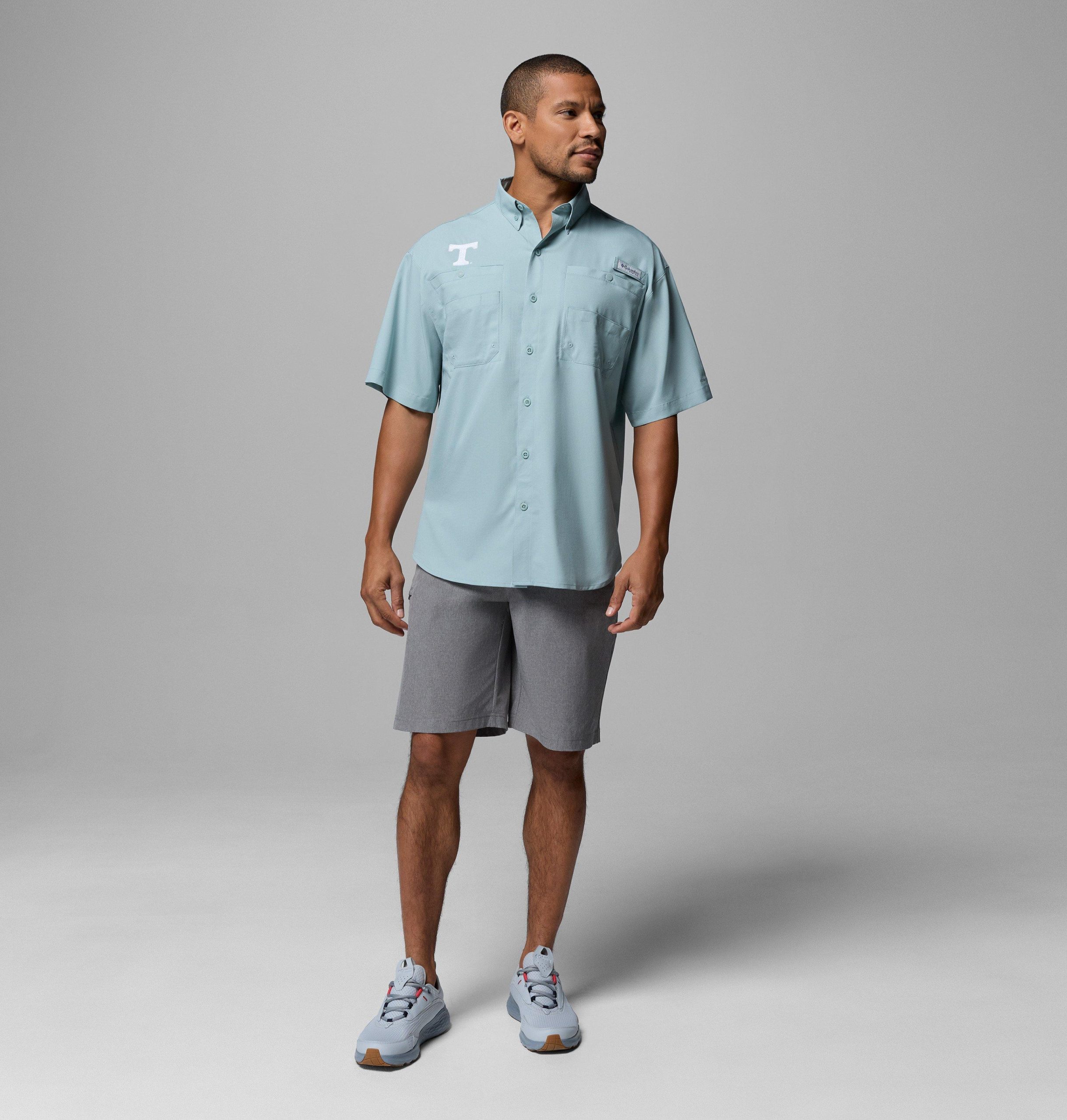 herre college pfg tamiami kortermet skjorte – tall – tennessee