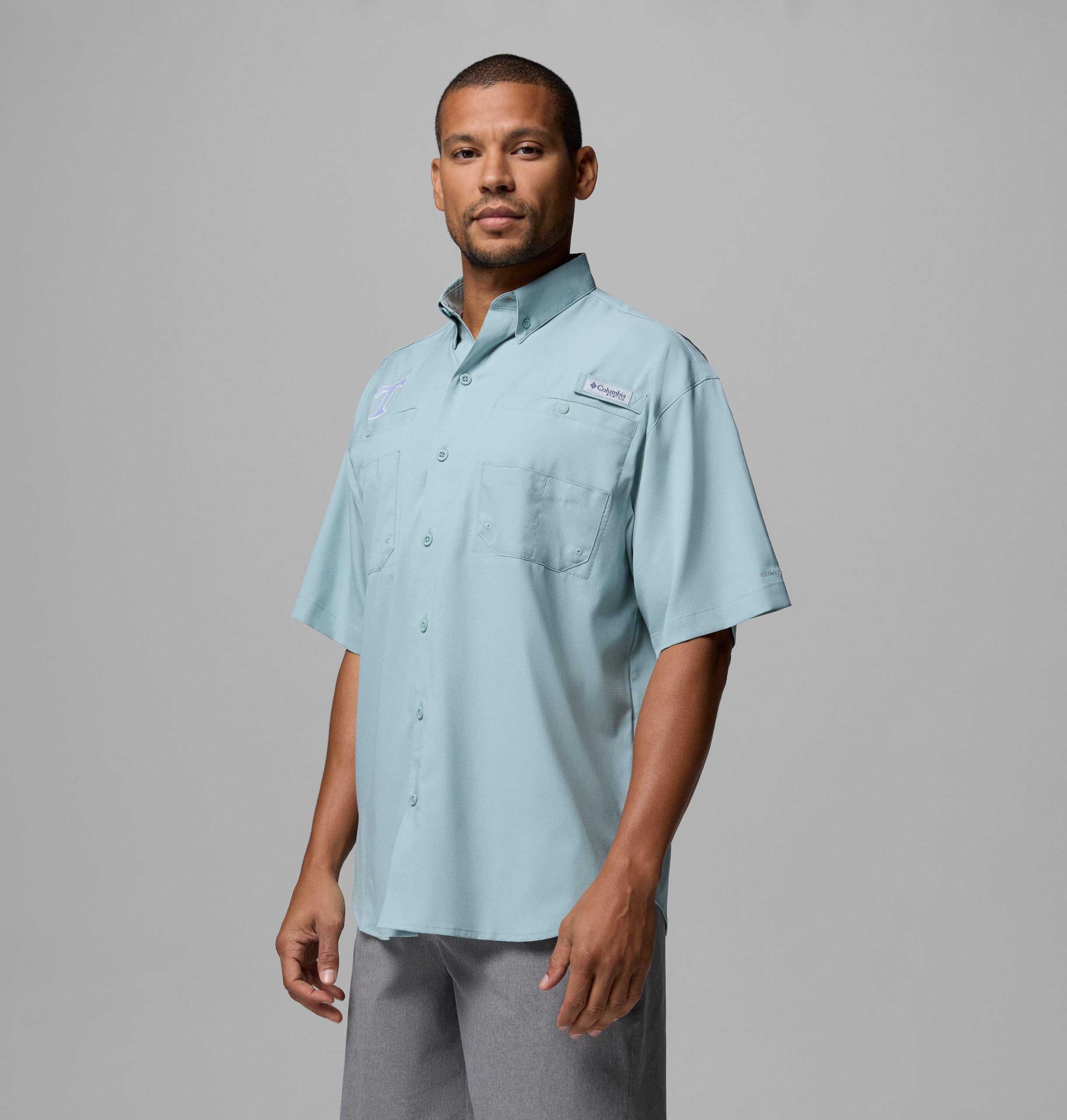 herre college pfg tamiami kortermet skjorte – tall – tennessee