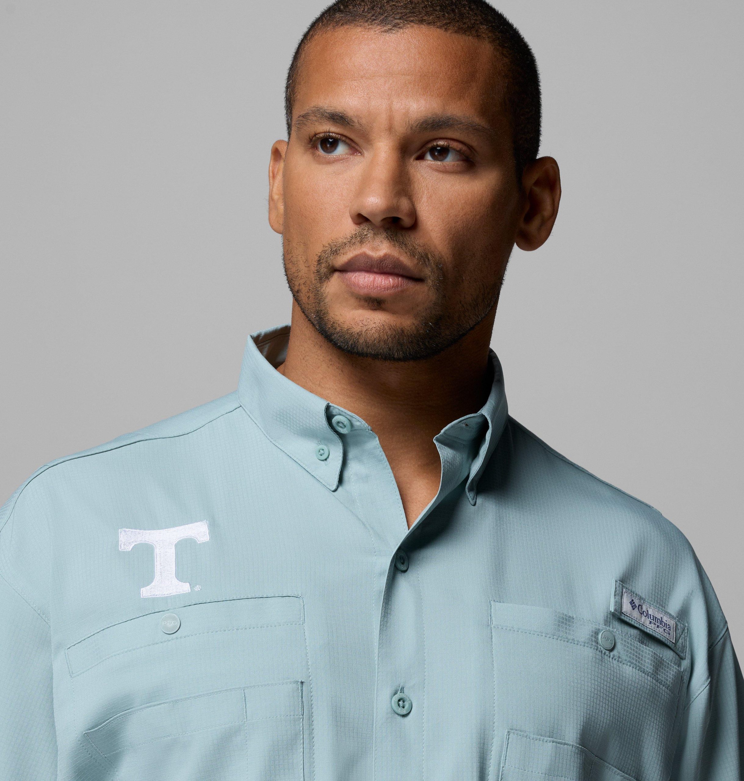 herre college pfg tamiami kortermet skjorte – tall – tennessee