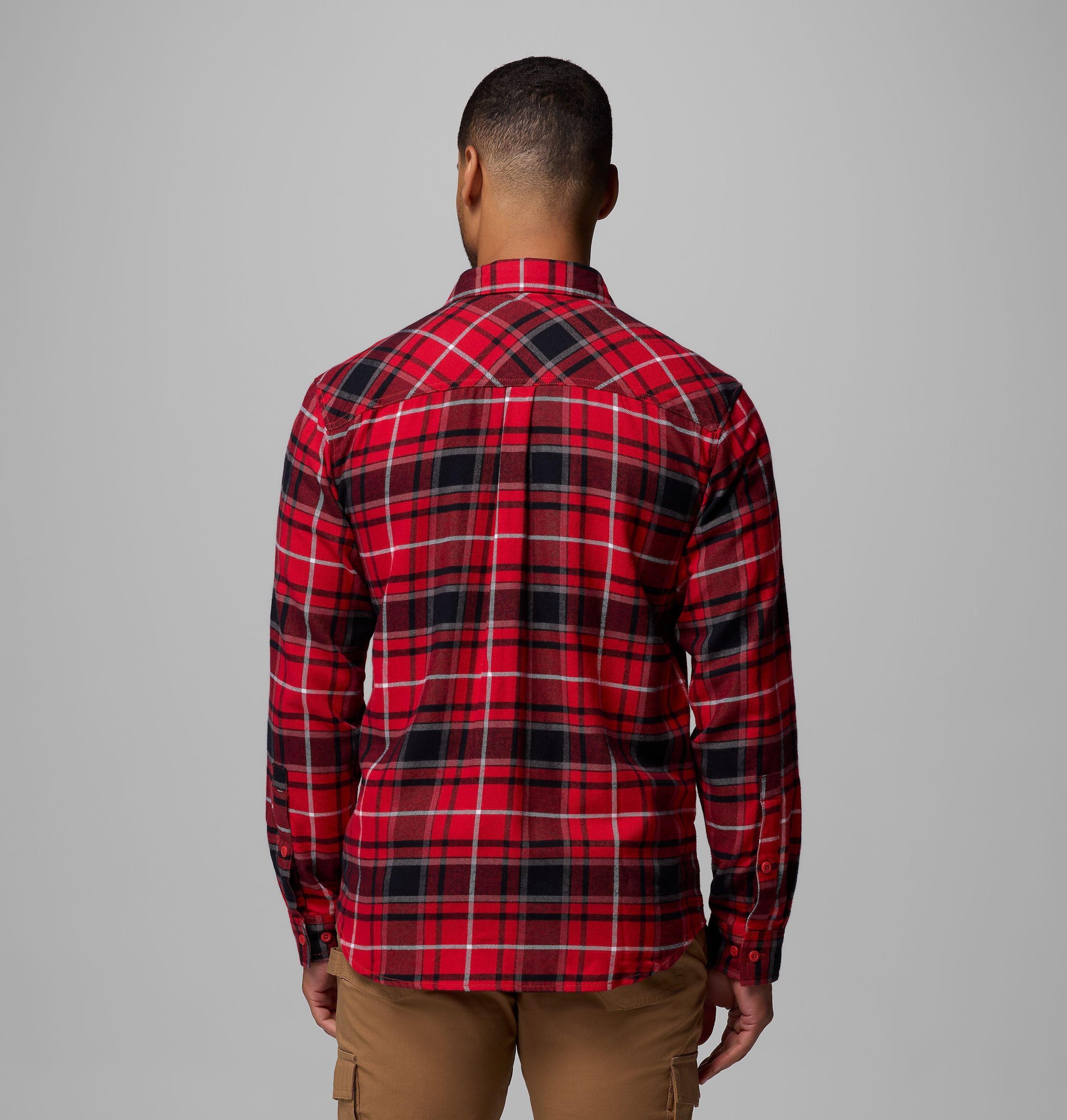 herre college flare gun flannel langermet skjorte – wisconsin