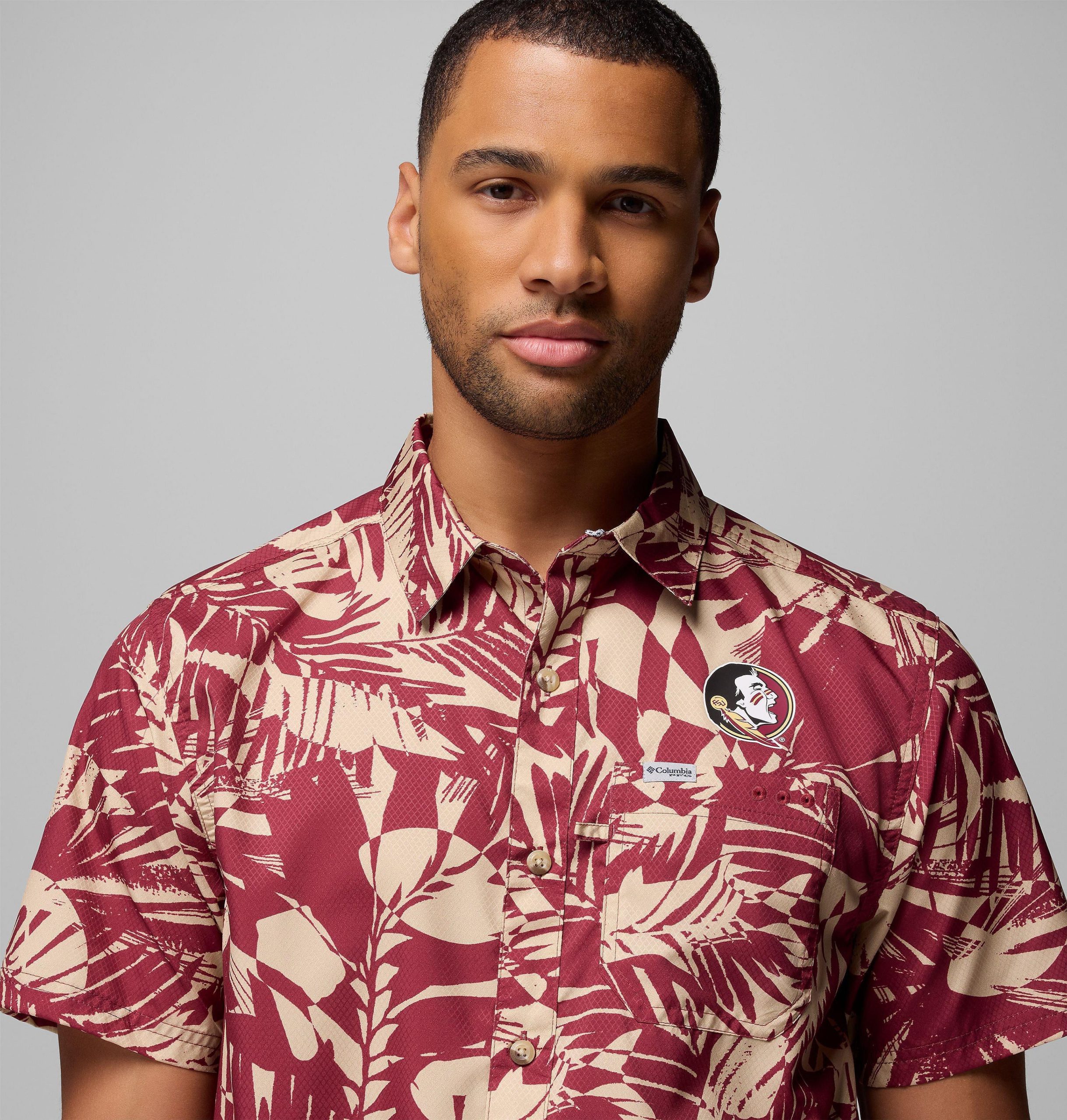 herre collegiate pfg super slack tide-skjorte – florida state