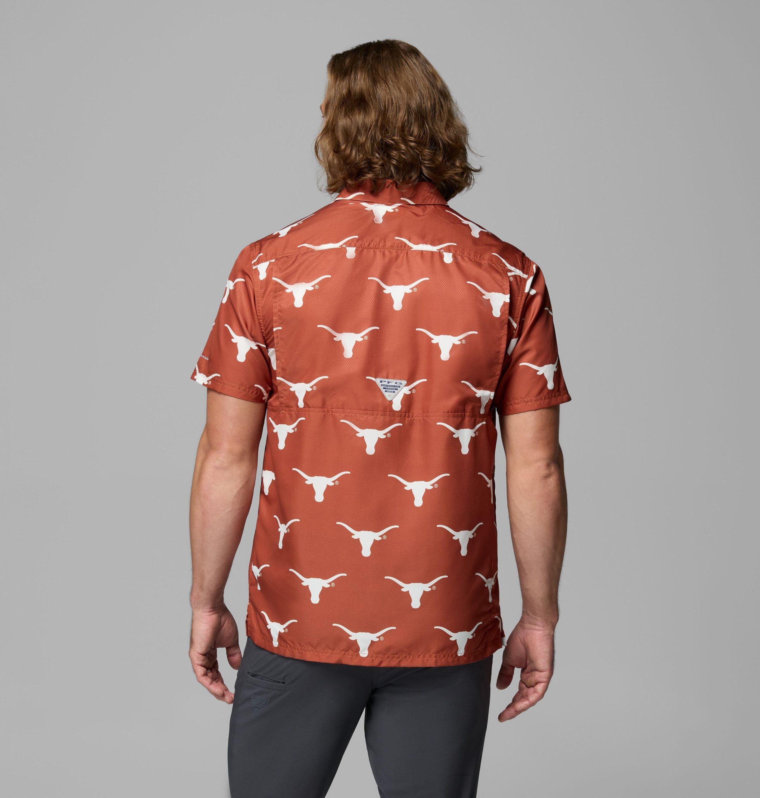 herre collegiate pfg super slack tide-skjorte – texas