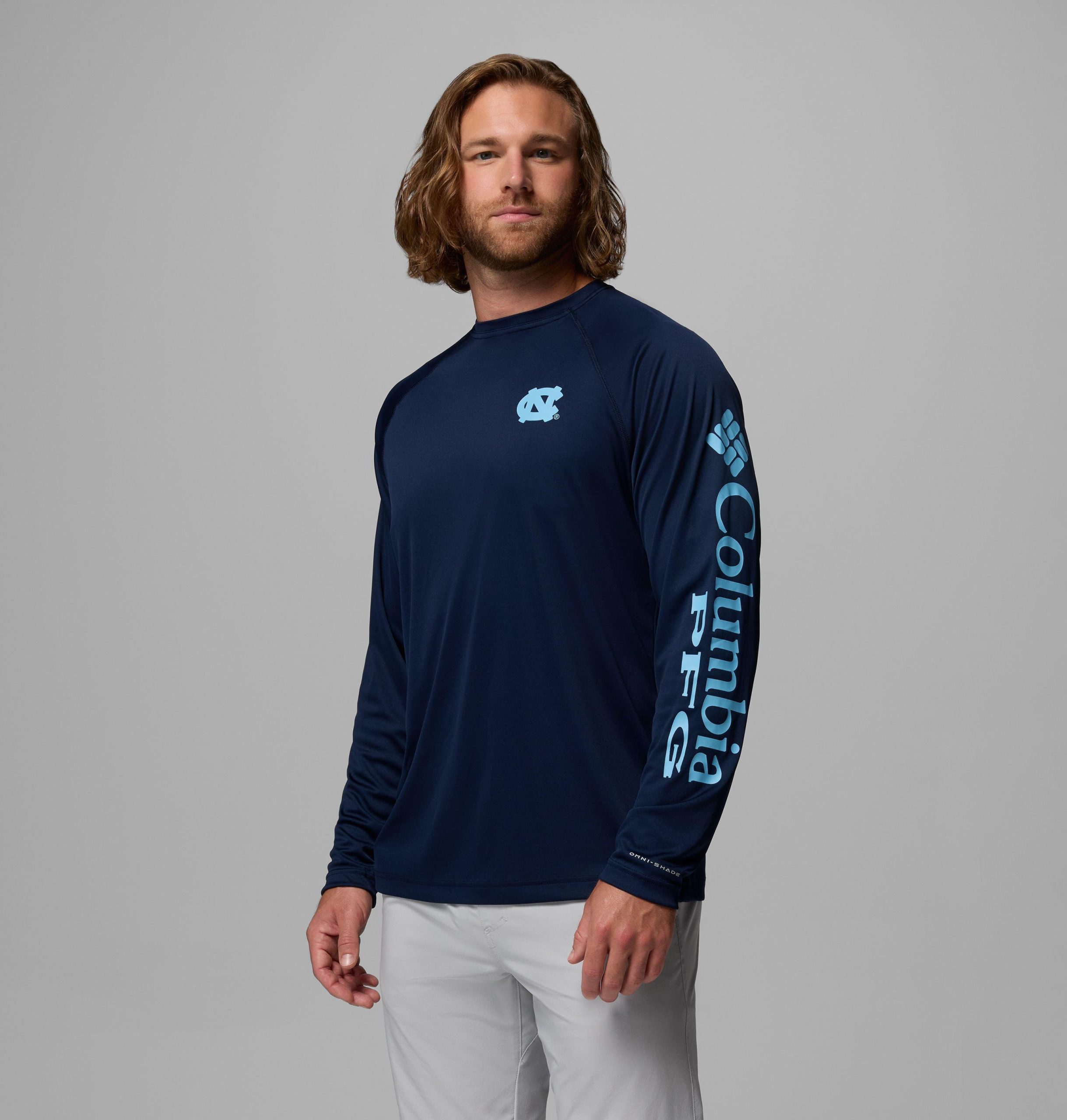 herre collegiate pfg terminal tackle langermet skjorte – nord-carolina