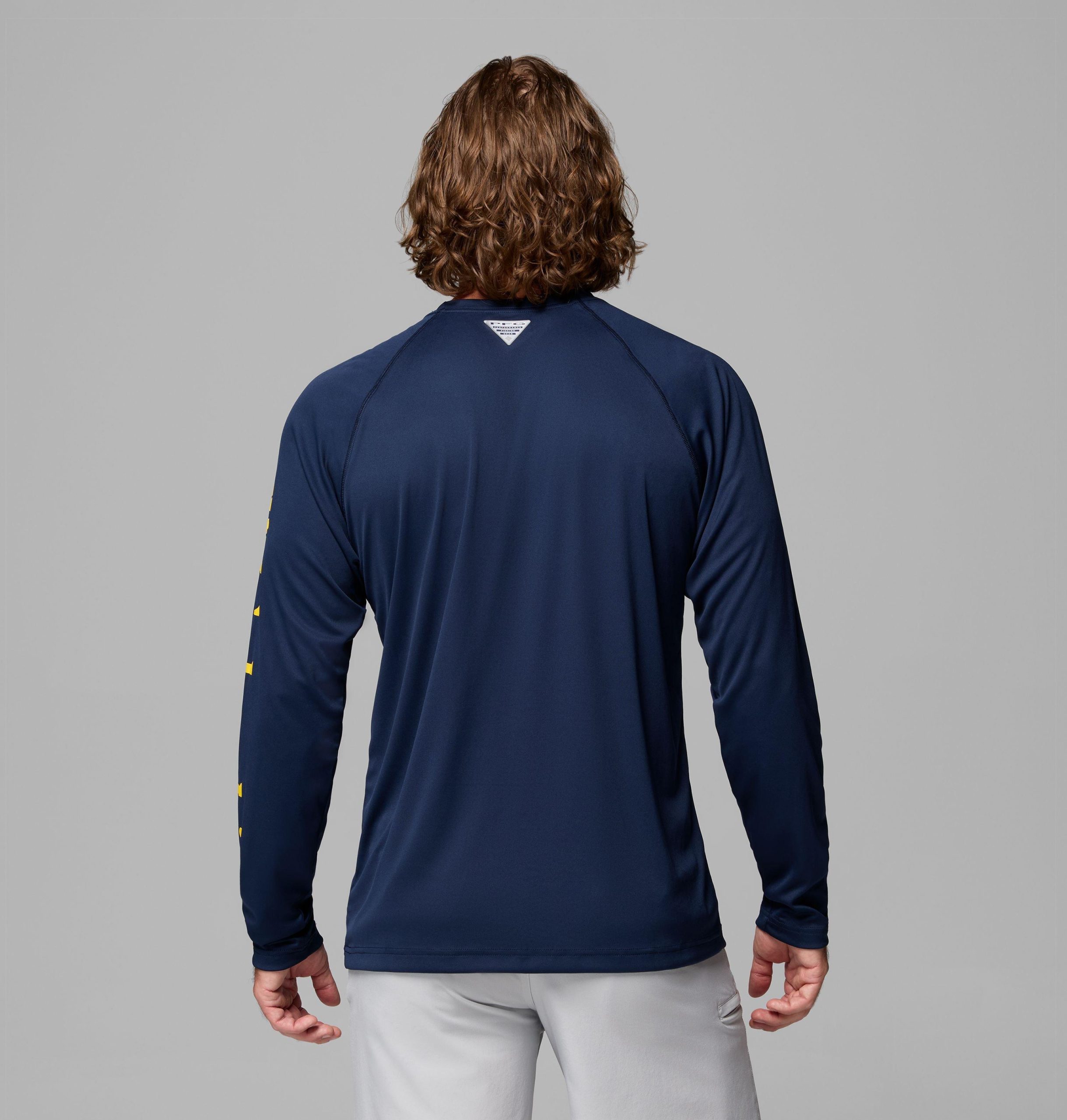 herre collegiate pfg terminal tackle langermet skjorte – michigan