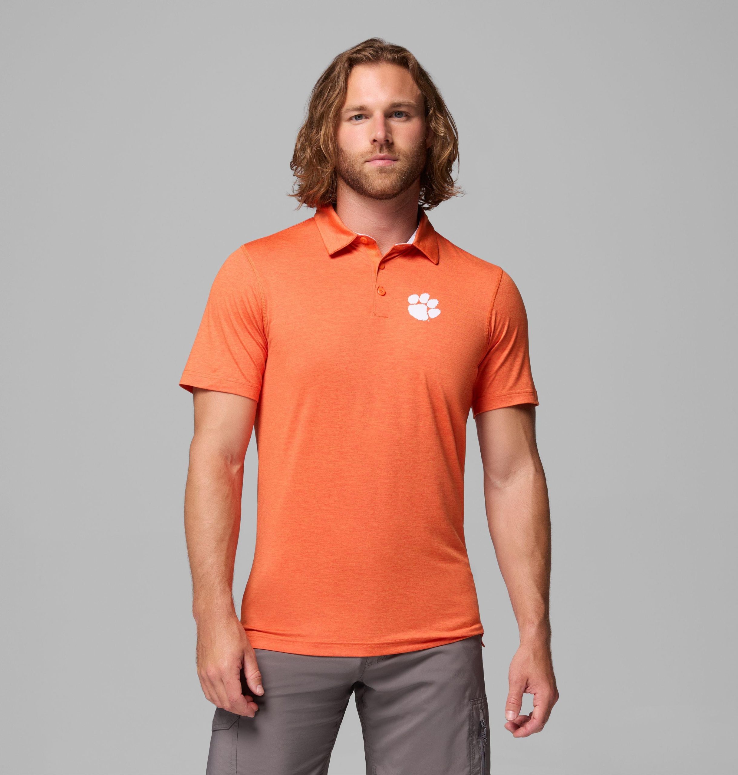 herre collegiate tech trail polo - clemson
