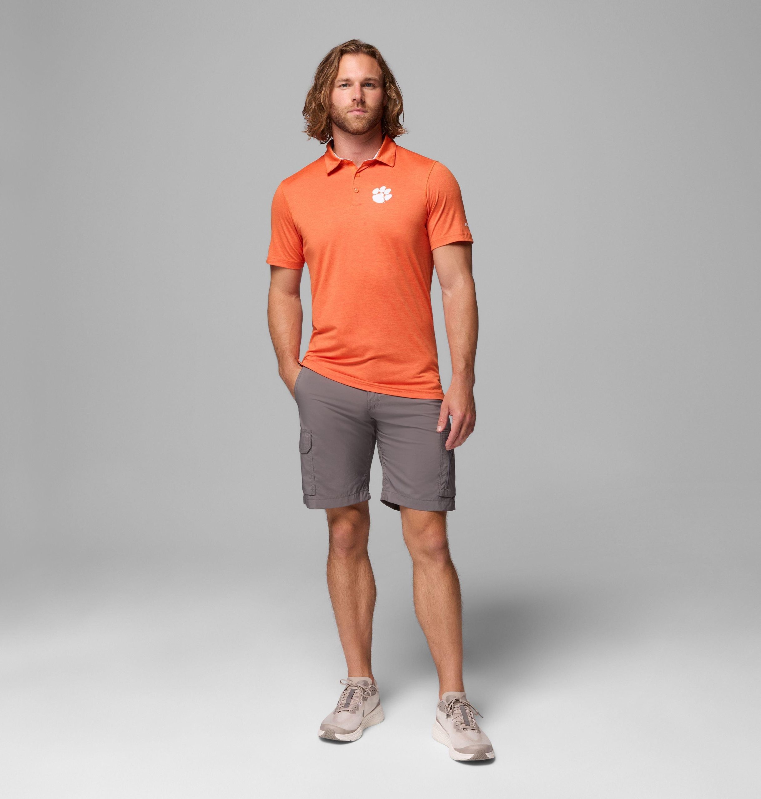 herre collegiate tech trail polo - clemson