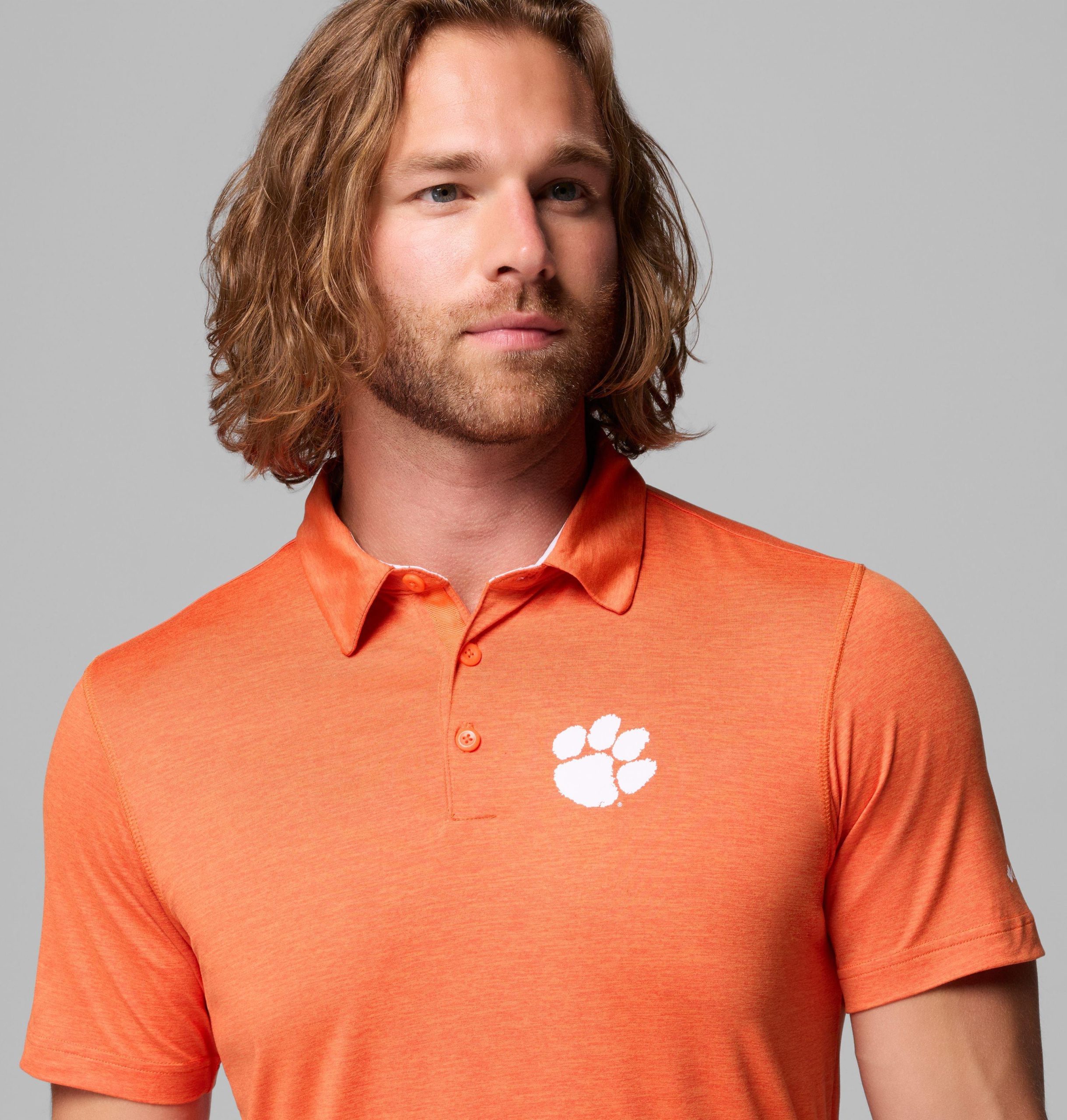 herre collegiate tech trail polo - clemson